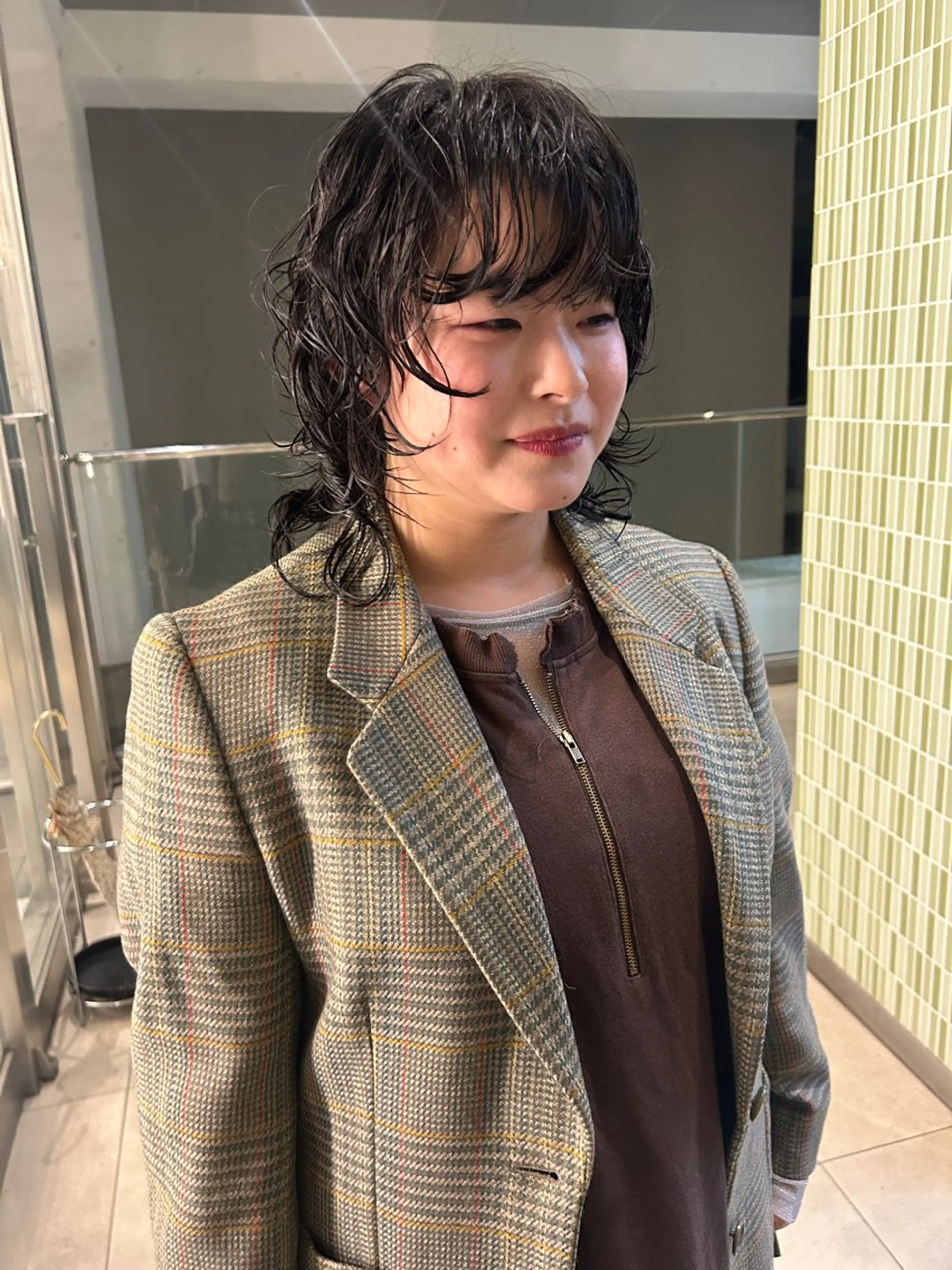 ミディアム パーマ baLon.fem/ 澤田 奈々子のヘアスタイル