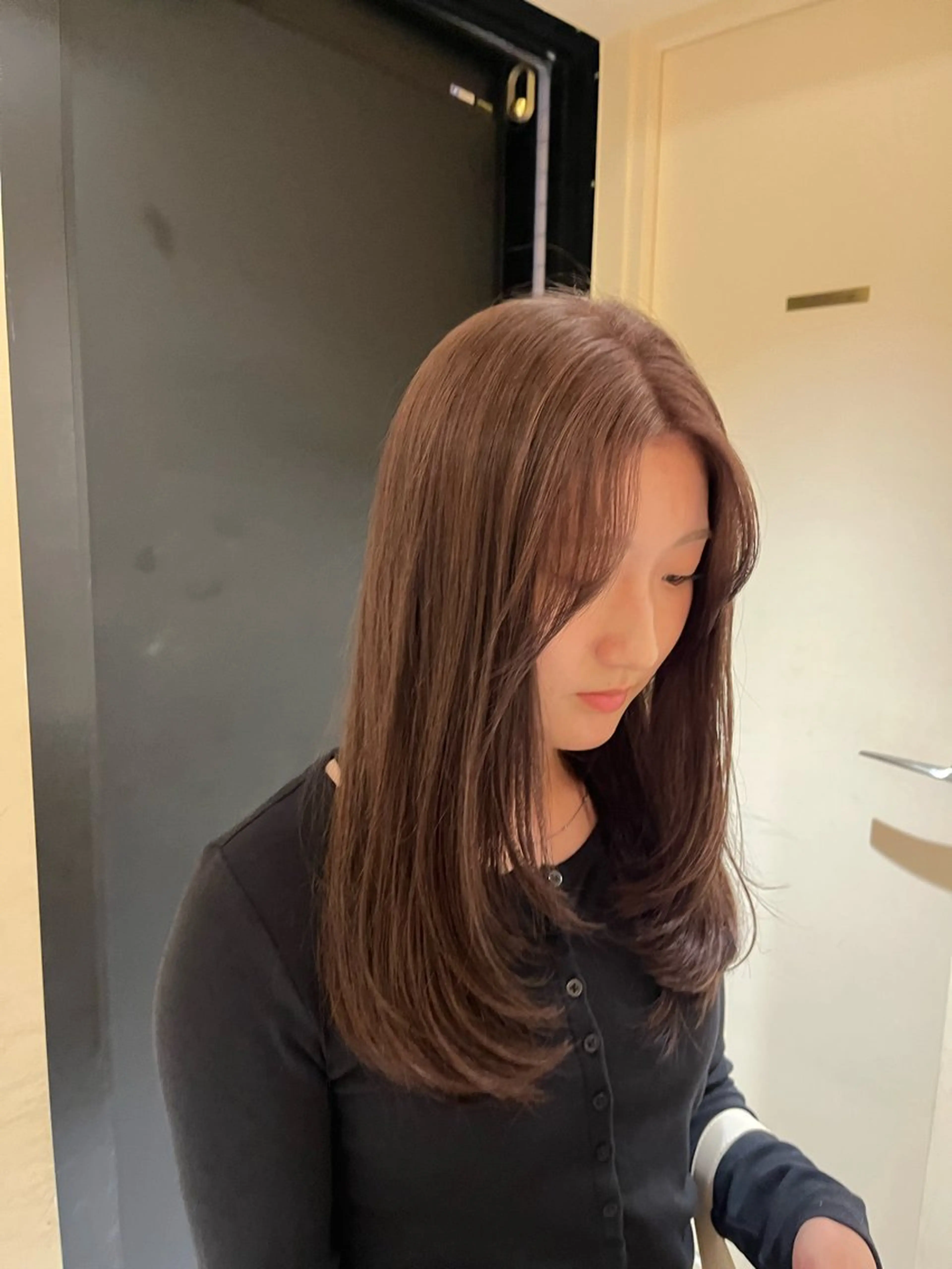 ロング カラー ヘアカラー トリートメント ナミ🩶暗髪/暖色 ❤️/透明感/縮毛のヘアスタイル