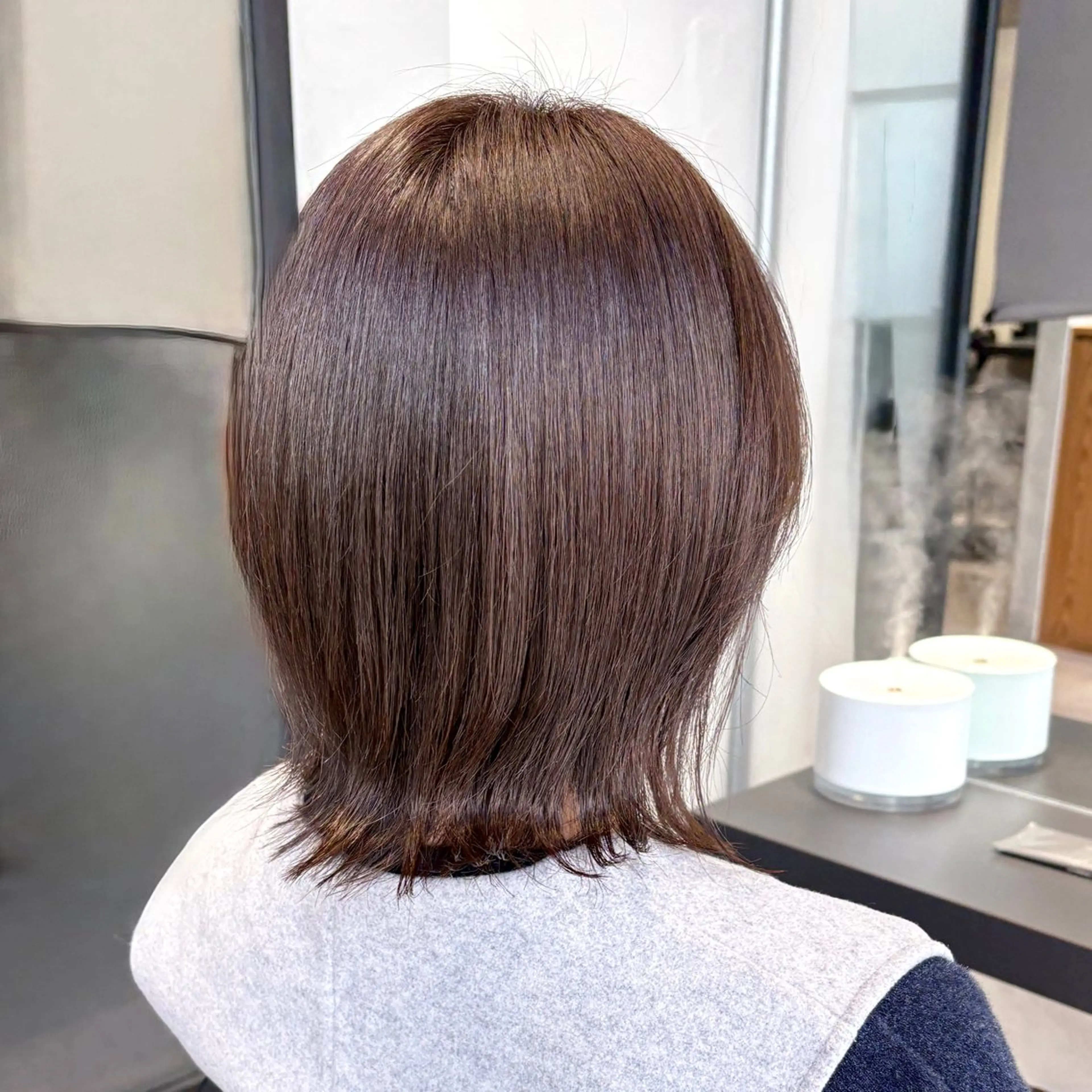 ミディアム カラー グレージュ ハイライトカラー ハイライト カット ヘアカラー matka白髪ぼかし 大人ヘア/KEIKOのヘアスタイル