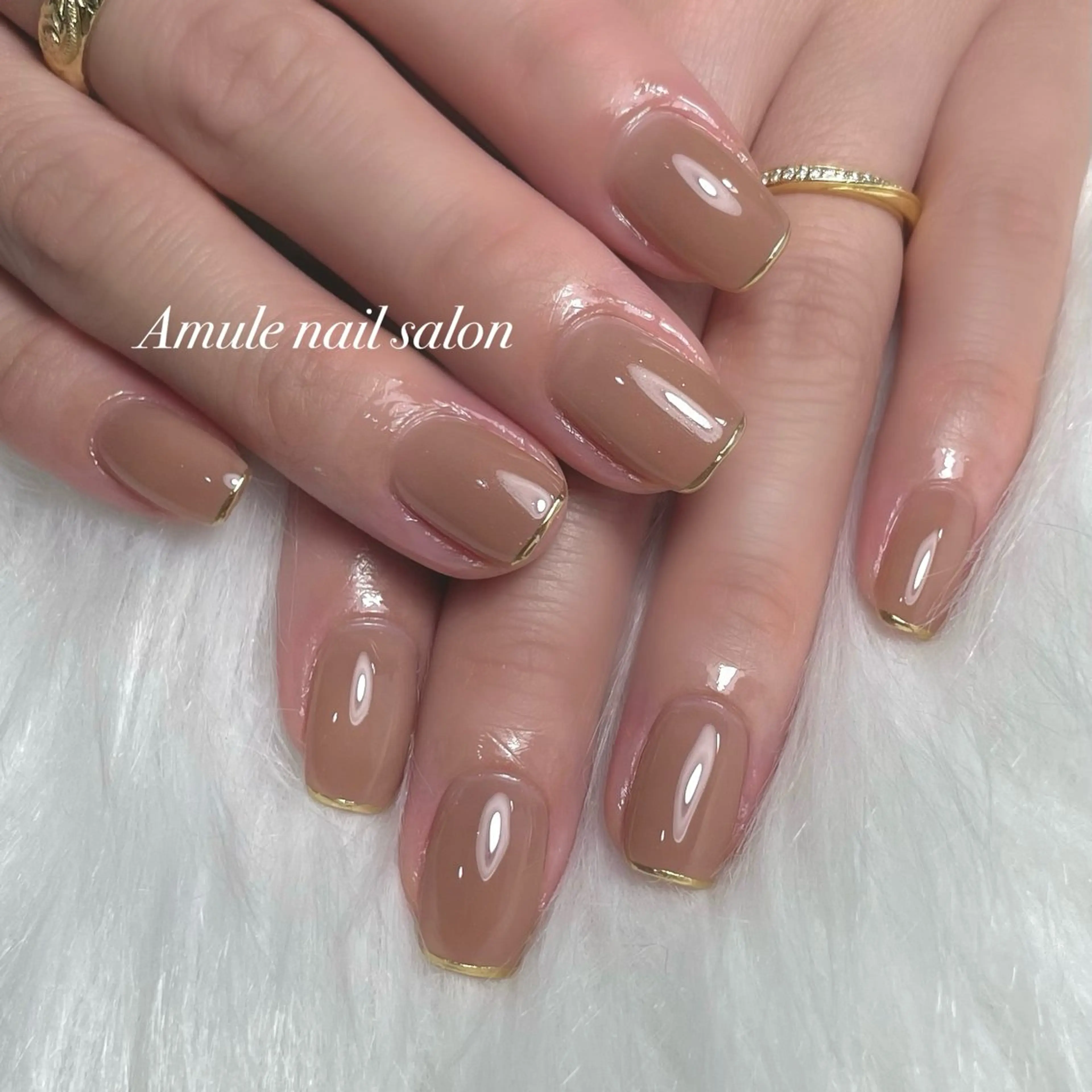 ネイル フレンチネイル ミラーネイル Amule nailsalonのネイルデザイン