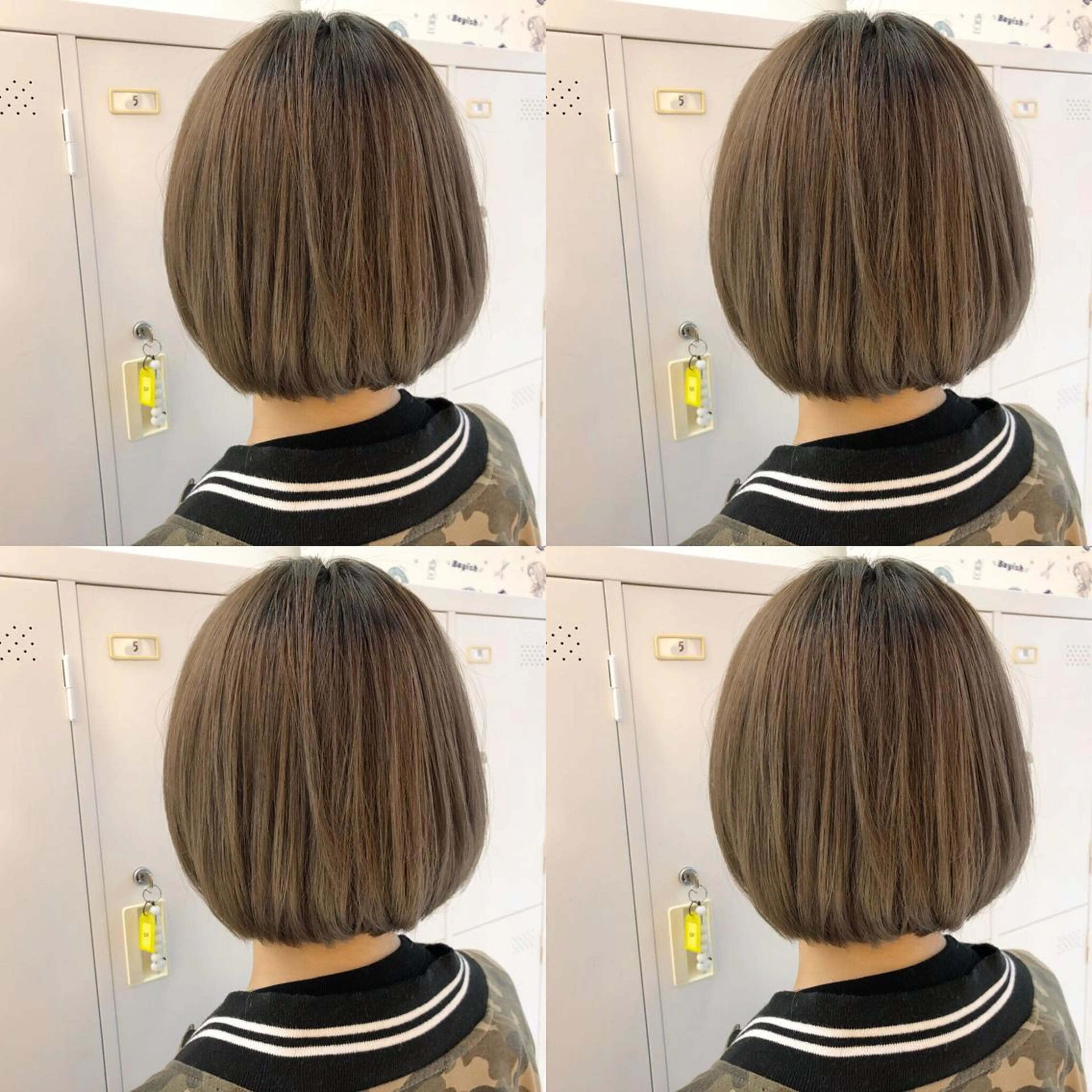 カラー アディクシーカラー アッシュ バレイヤージュ 透明感カラー グラデーションカラー 三鷹で1番ショート ボブをカットする新谷のヘアスタイル