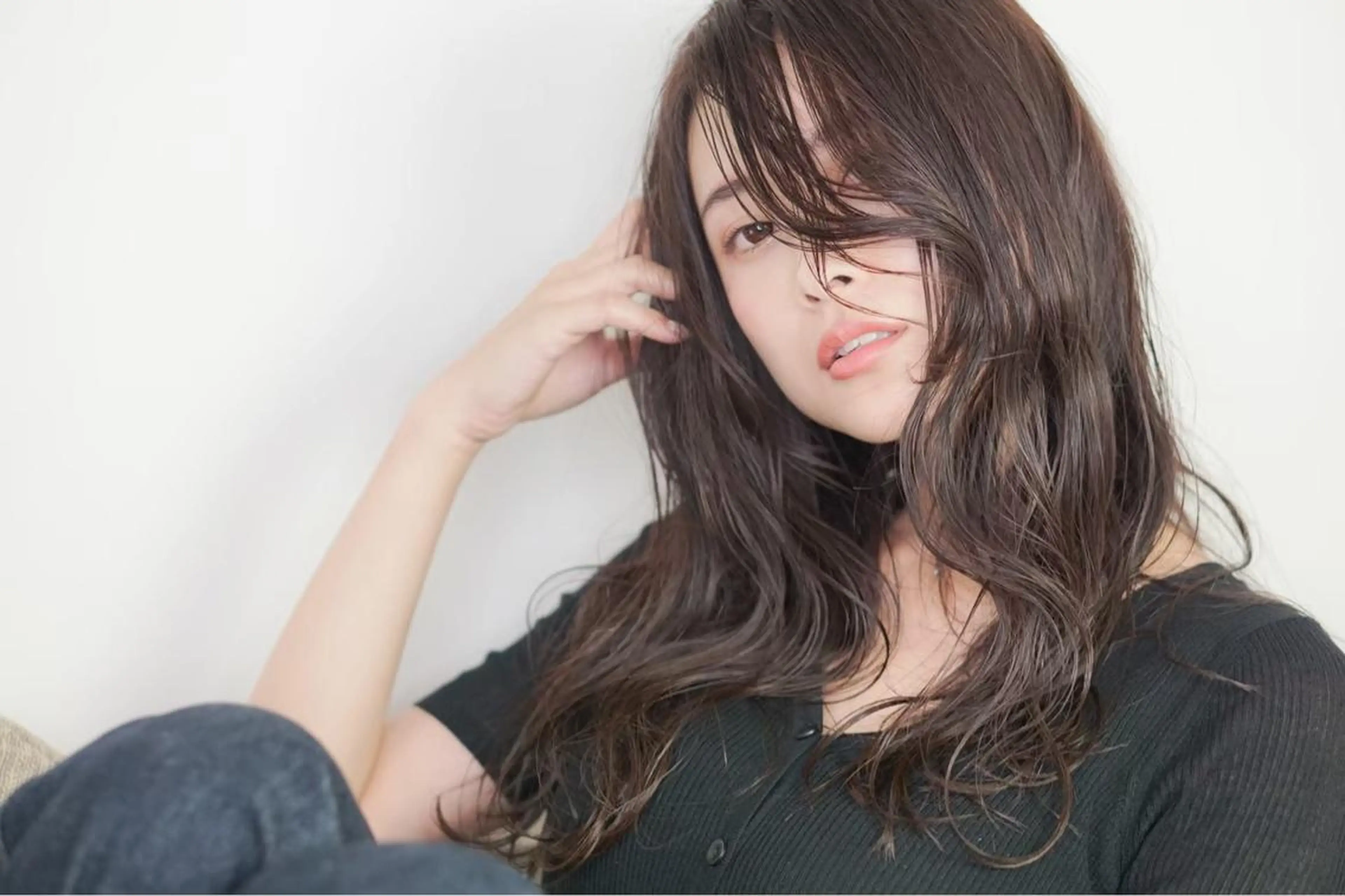 ロング ヘアカラー トリートメント レイヤーカット・ 縮毛矯正 星野のヘアスタイル