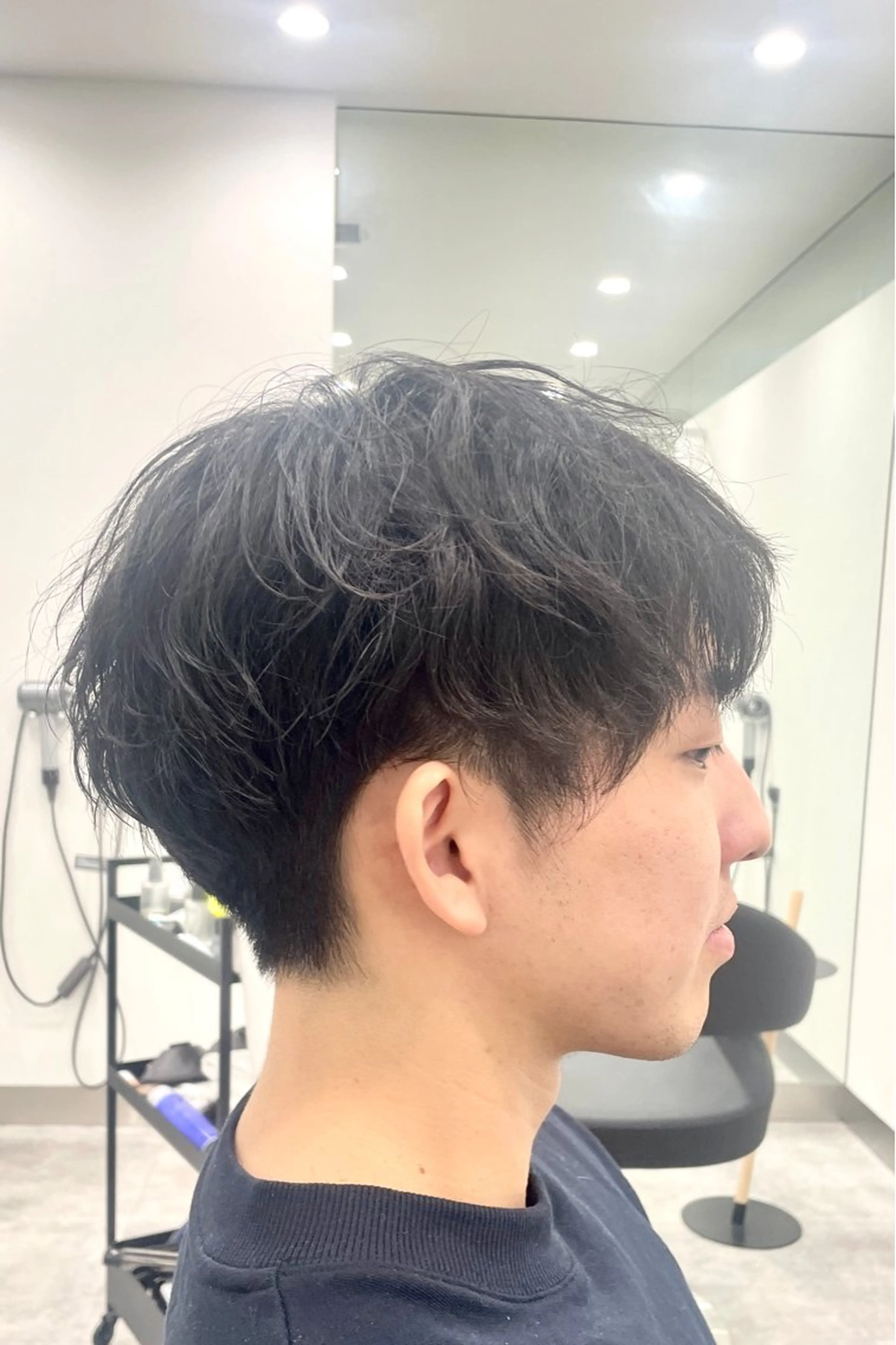 ショート パーマ メンズ メンズブリーチ メンズ韓国風 ボブ 韓国風ヘア レイヤーカット 💝似合わせカット& カラーＵｒｕｎａ💝のヘアスタイル