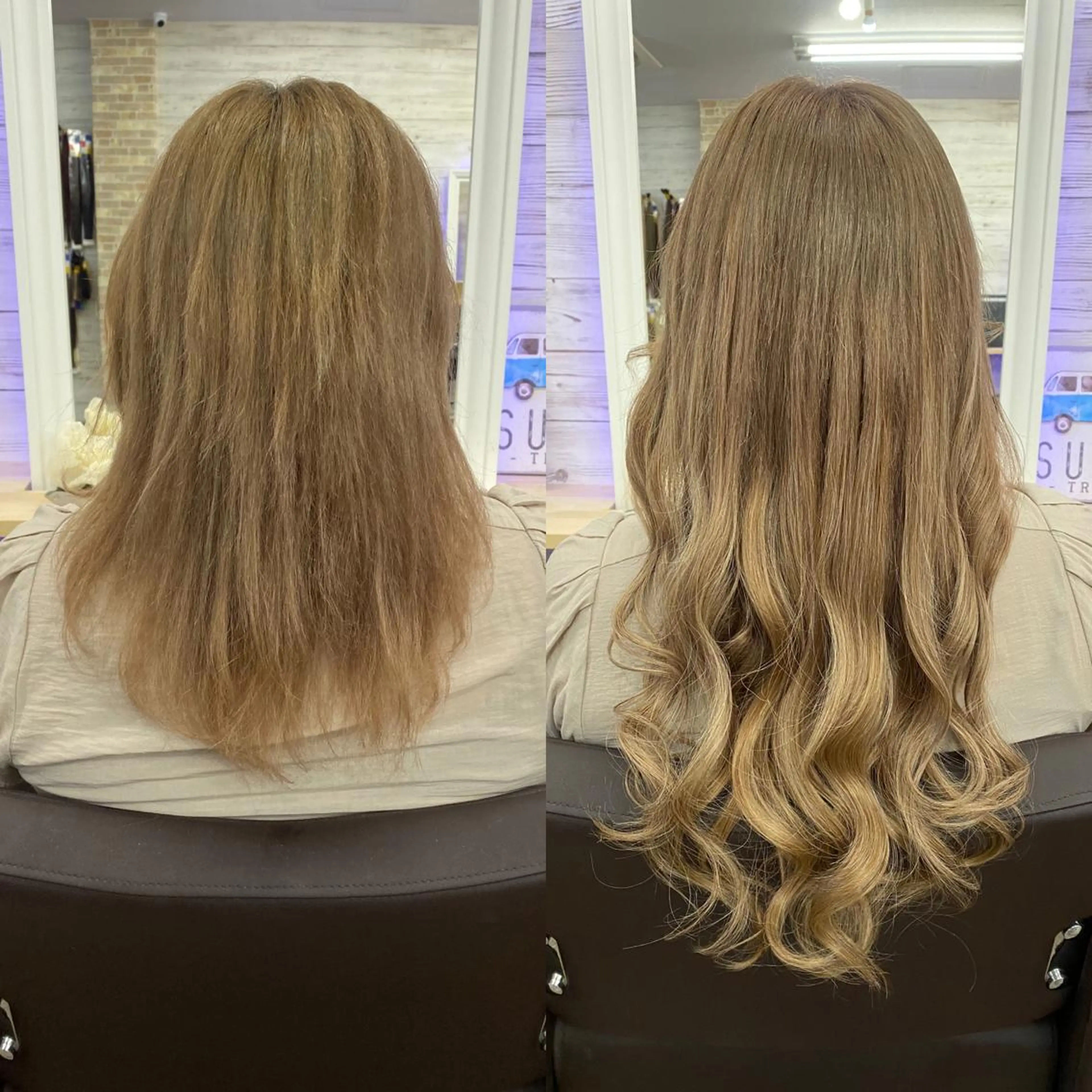 ロング カラー ヘアアレンジ ショートボブ 編み込みエクステ シールエクステ バレイヤージュ ベージュカラー LAVENDIA 初音のヘアスタイル