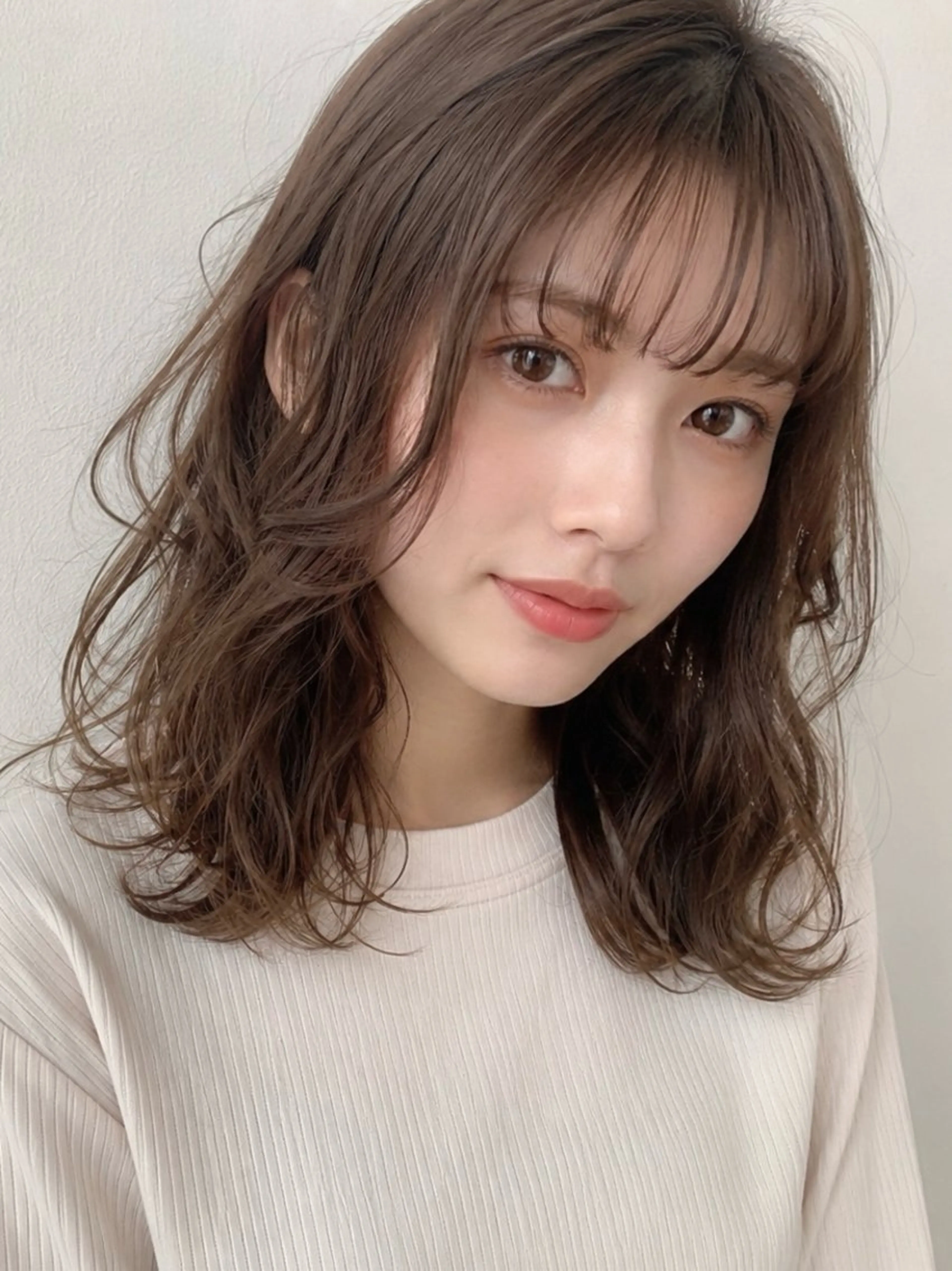 ミディアム パーマ ミディアムパーマ パーマ/縮毛矯正 /かわいい/せき🫧のヘアスタイル