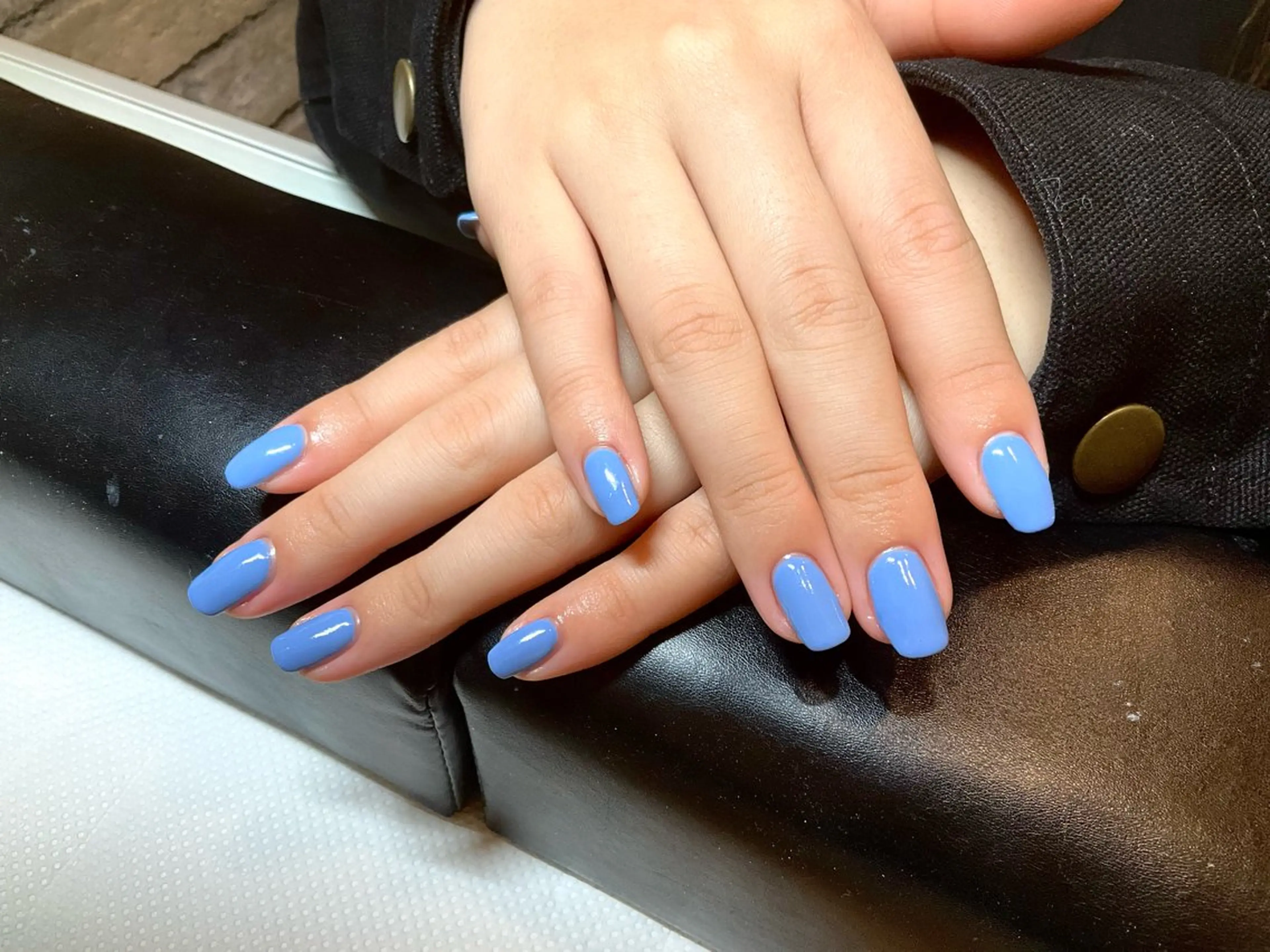 ネイル ブルー ハンドネイル ごとう れいこのネイルデザイン