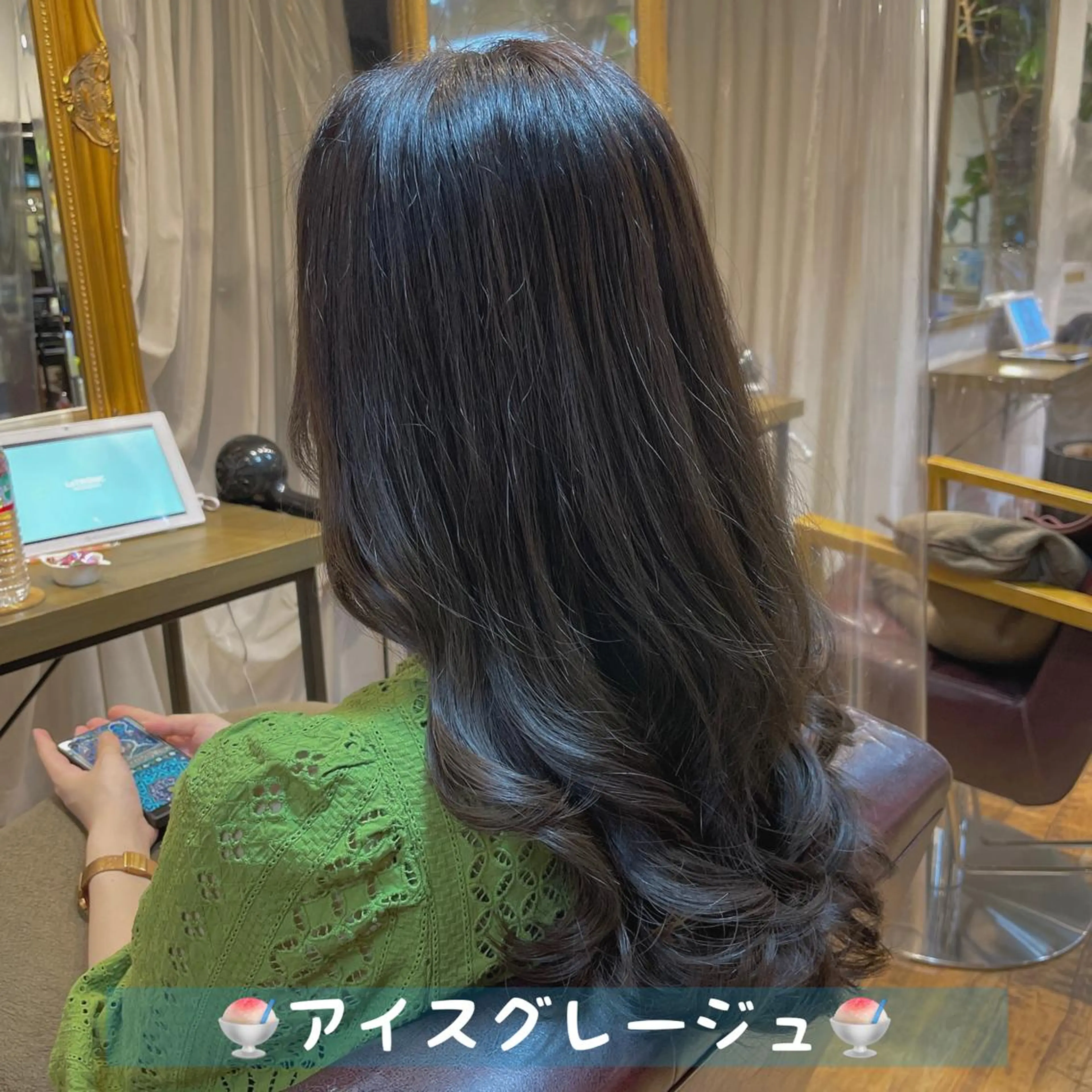 ロング カラー ヘアアレンジ グレージュ イルミナカラー ロング カット ヘアカラー 💖透明感カラー💖 mayukoのヘアスタイル