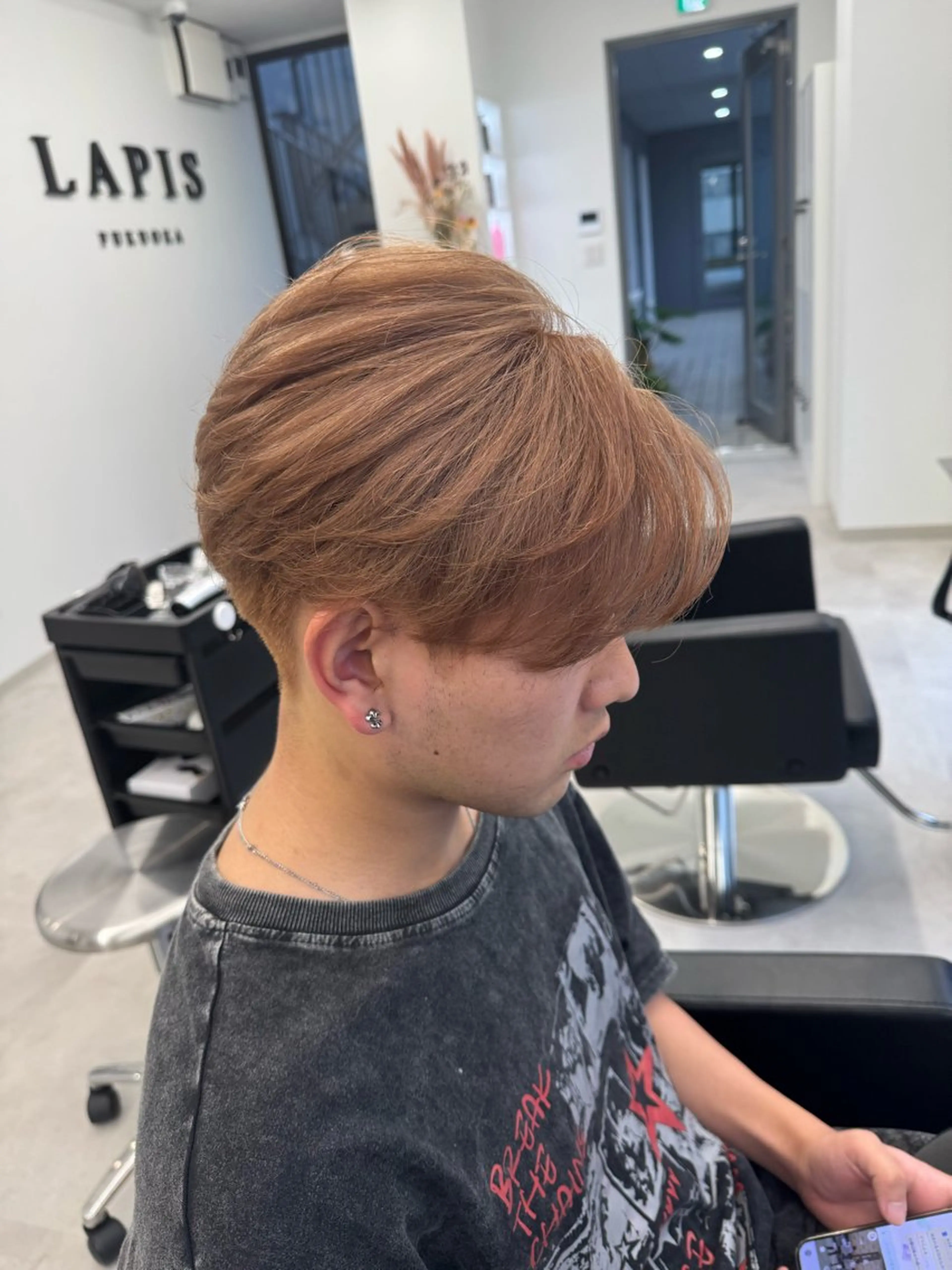 カラー メンズ メンズブリーチ ブリーチ ブラウンカラー ハイトーン/エクステ /韓国ヘアKENTAのヘアスタイル