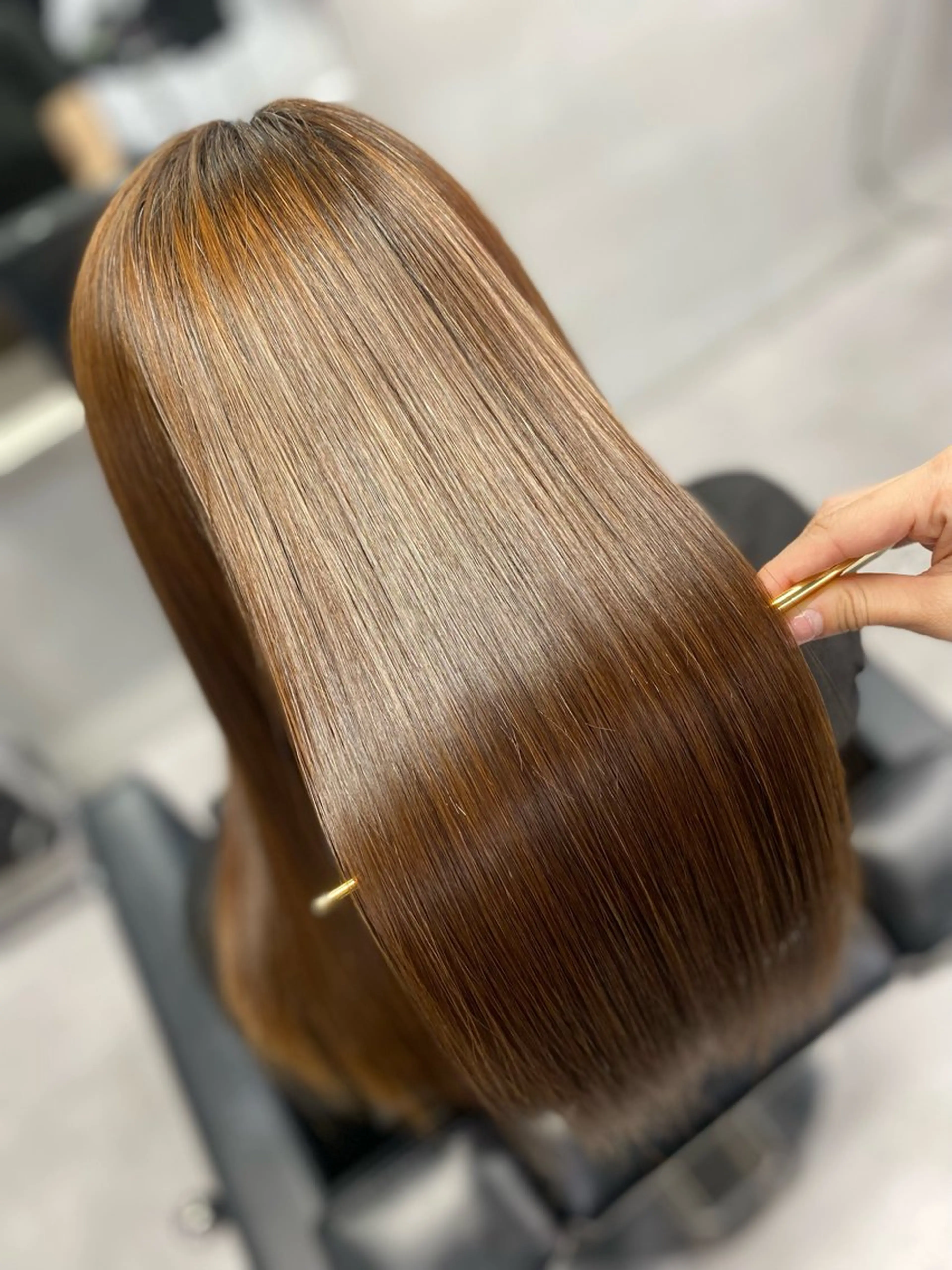 セミロング 髪質改善 カット 縮毛矯正 トリートメント 艶髪/縮毛矯正 🫧辻野海羽のヘアスタイル