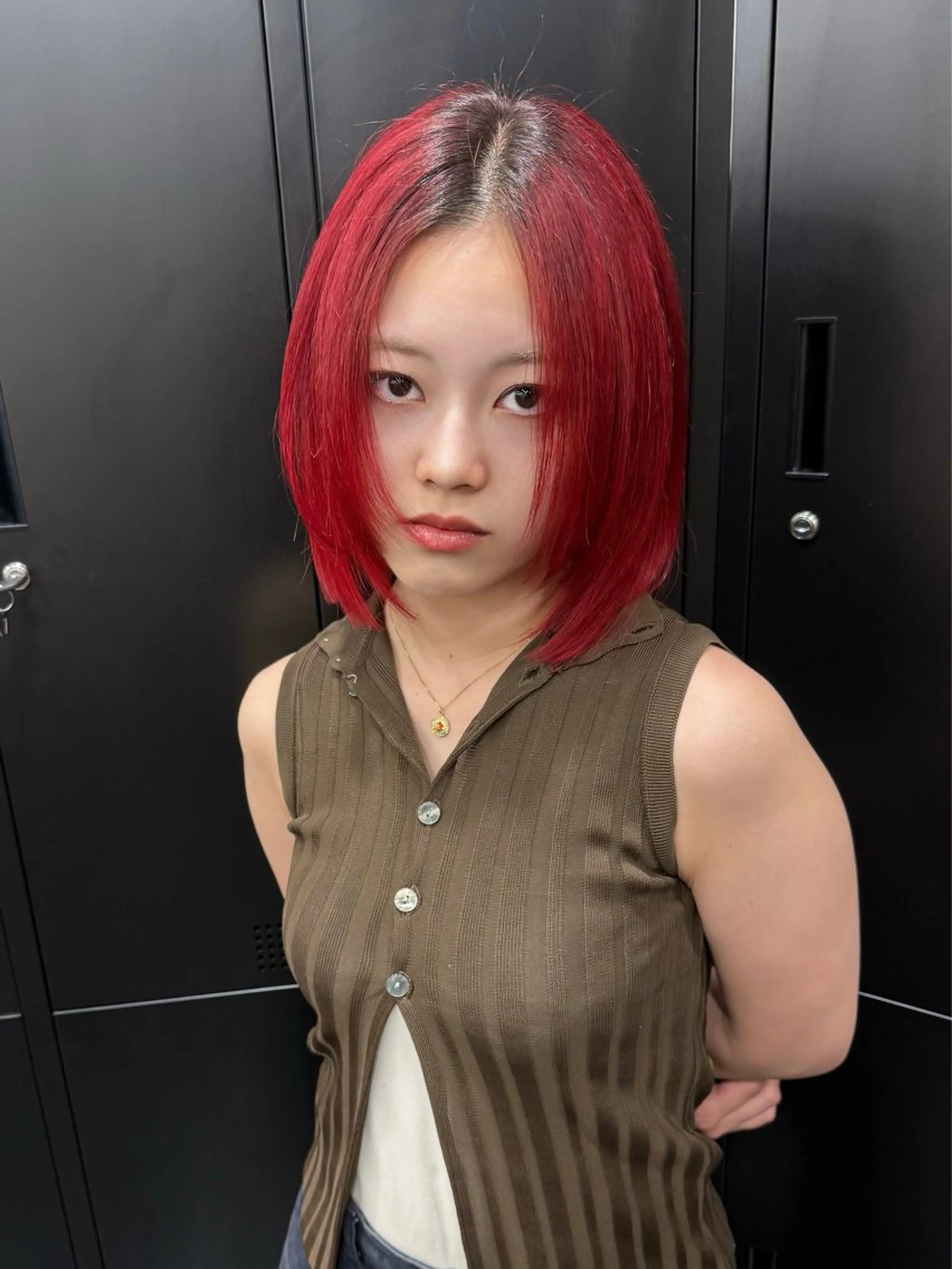 ミディアム ヘアカラー TAKUMI ハイトーン/ウルフのヘアスタイル