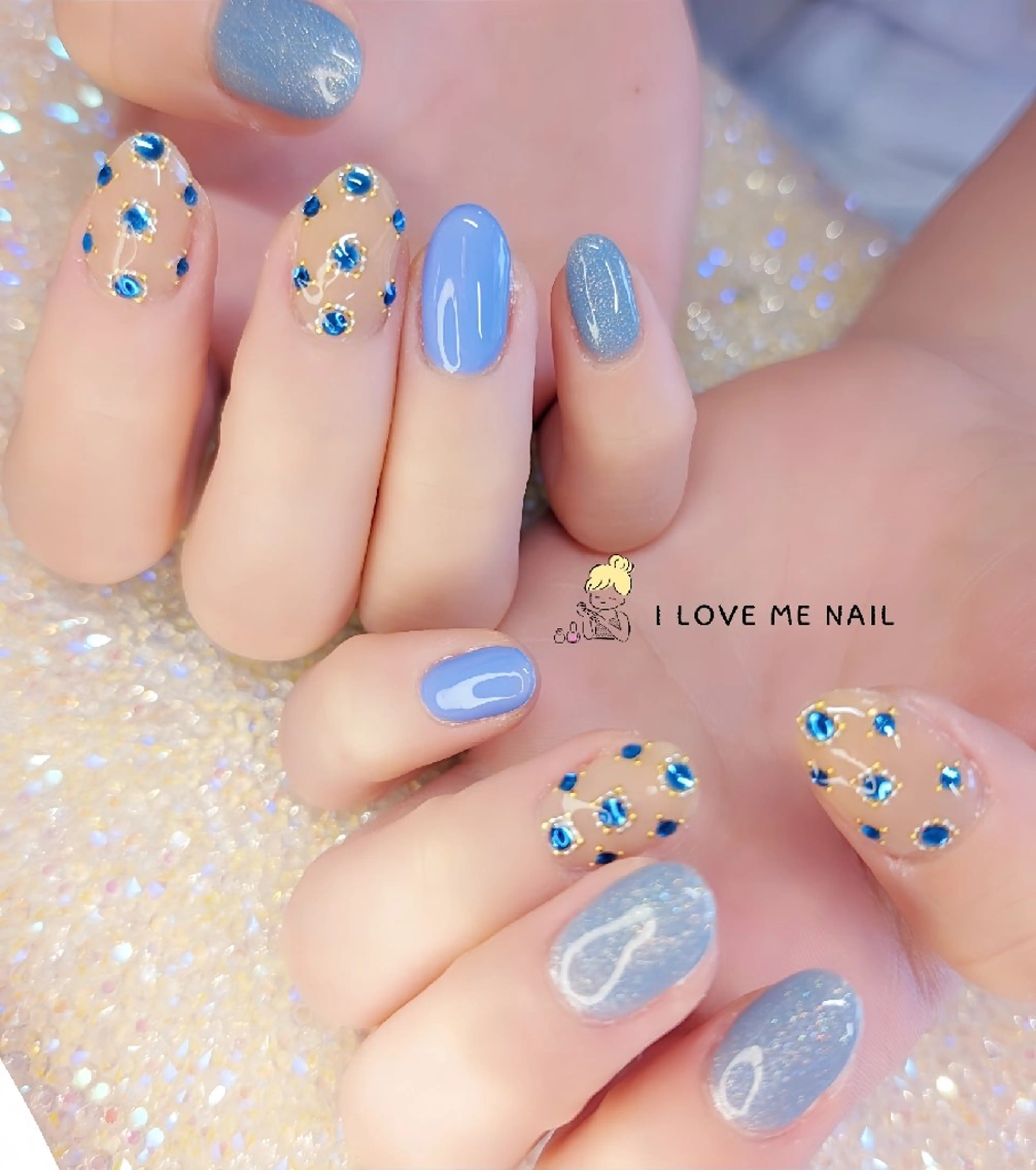 ネイル 長さ出し ハート 韓国ネイル マグネットネイル ニュアンスネイル ハンドネイル I LOVE ME NAIL.。.:*♡のネイルデザイン