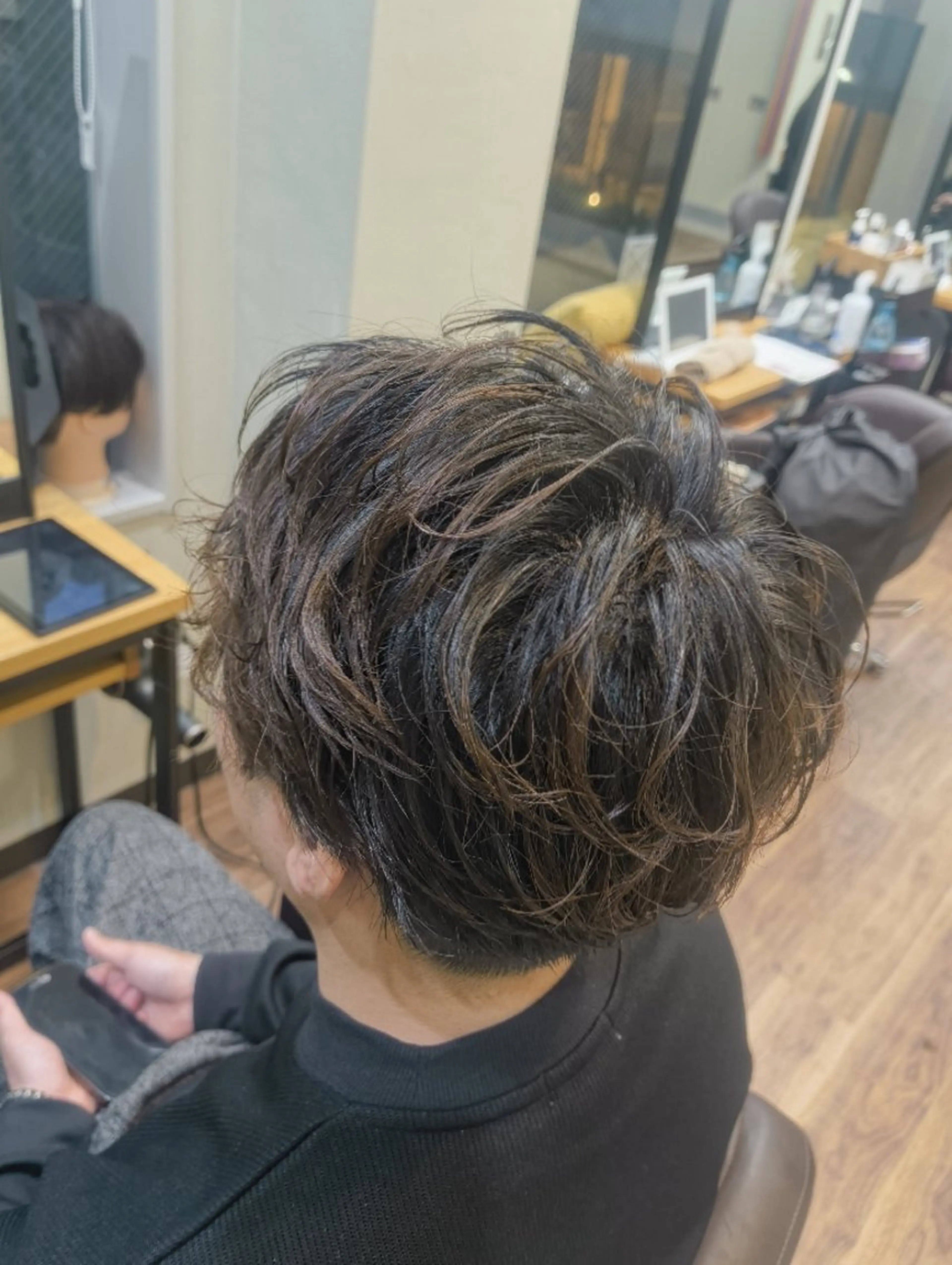 ショート パーマ メンズ 村松 和歌子のヘアスタイル