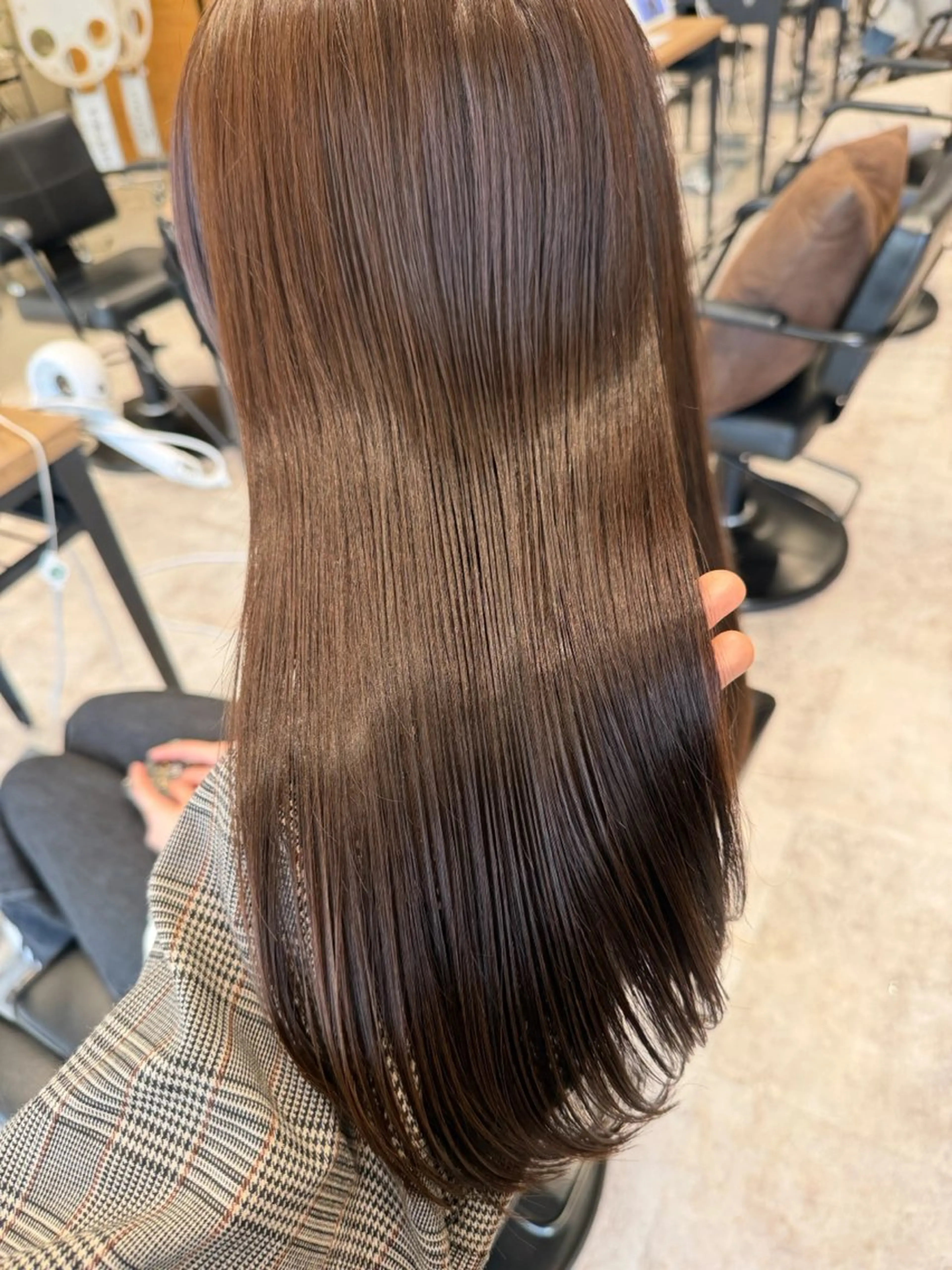 ロング カラー ベージュカラー ブラウンカラー モカブラウン The C 海老名 SHUREIのヘアスタイル