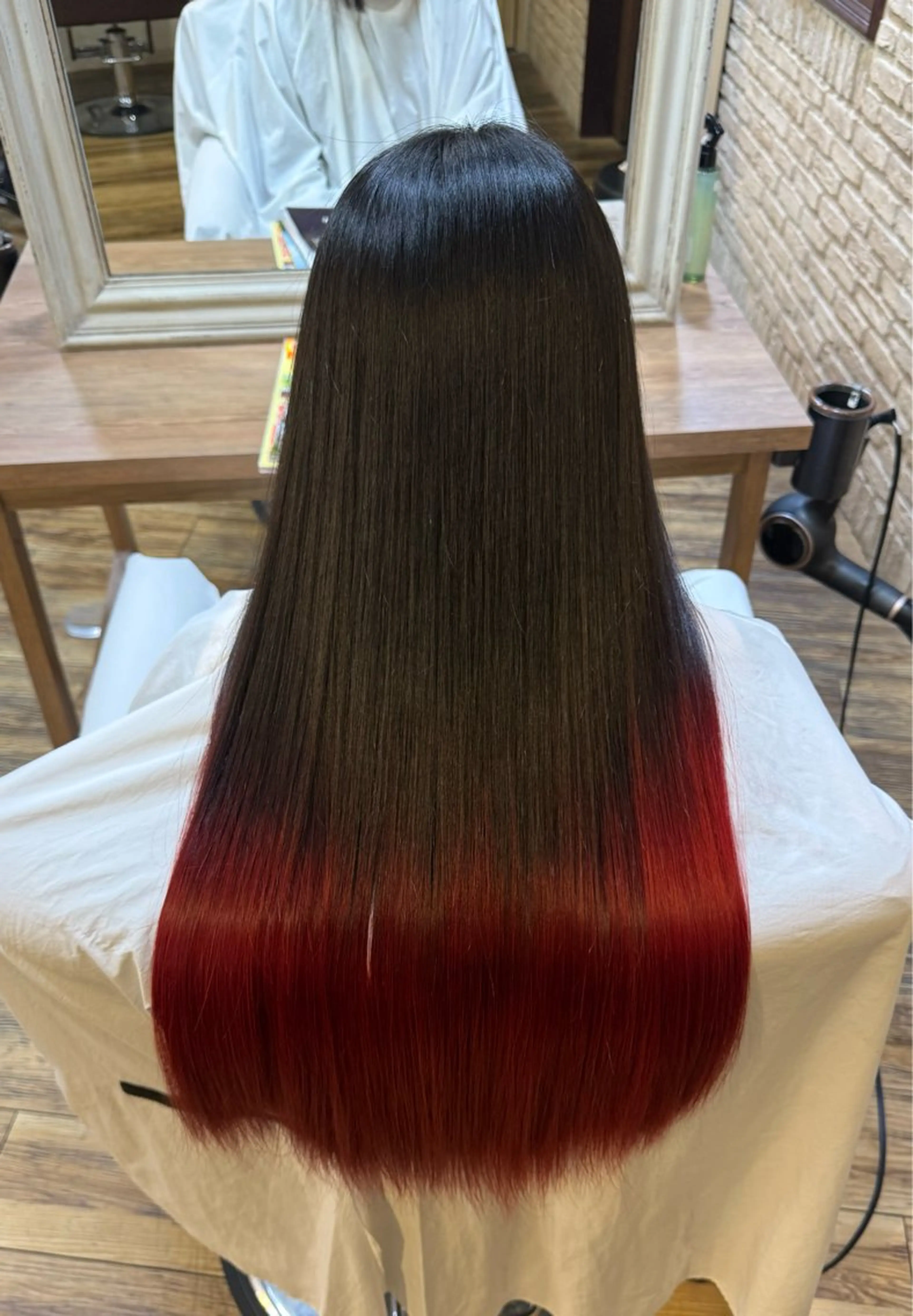 ロング カラー レッドカラー ヘアカラー 大河内滉生 /オリーブカラー🫒のヘアスタイル