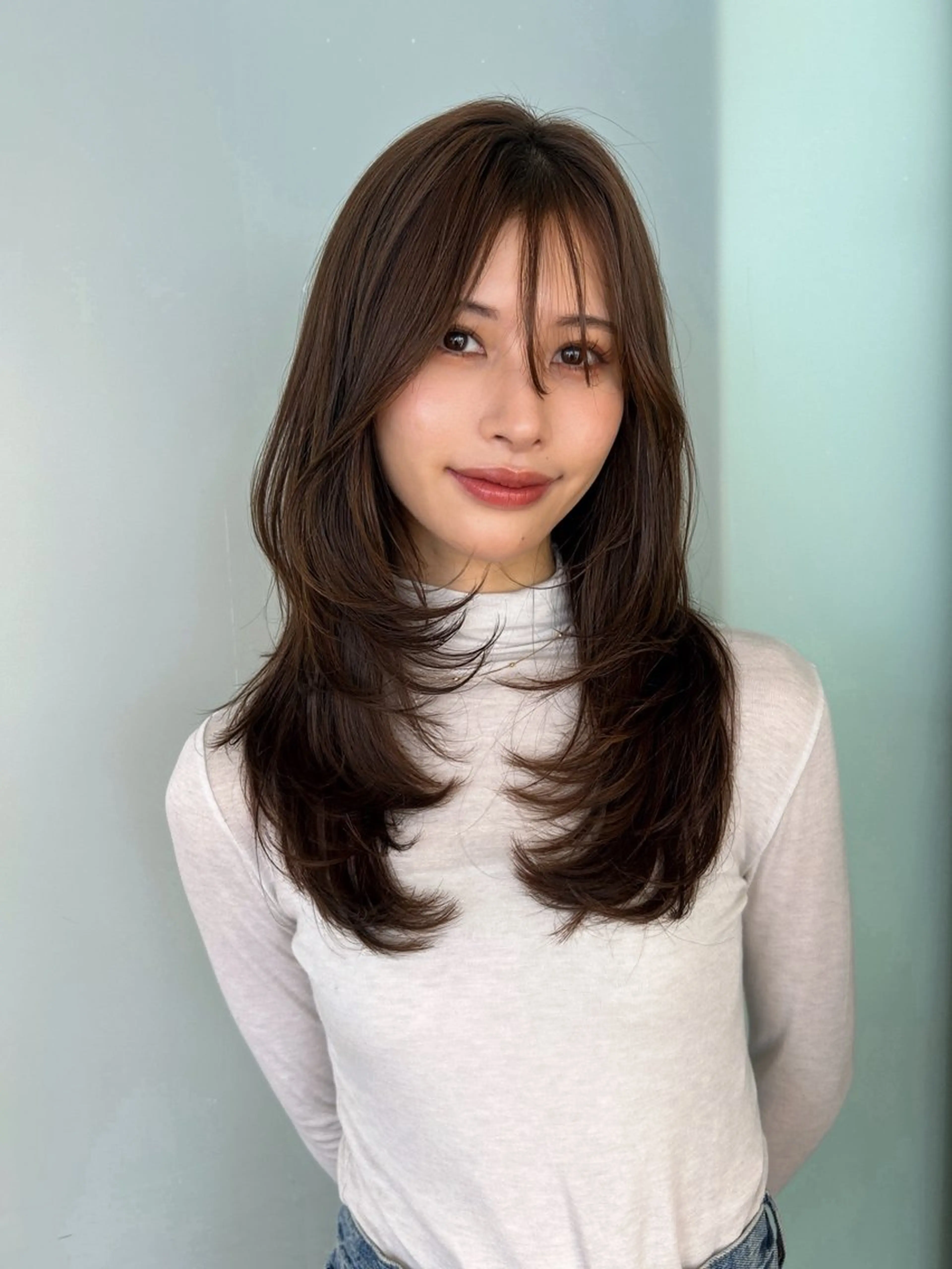 セミロング トリートメント 高山沙来/ストレート パーマ特化/縮毛矯正のヘアスタイル