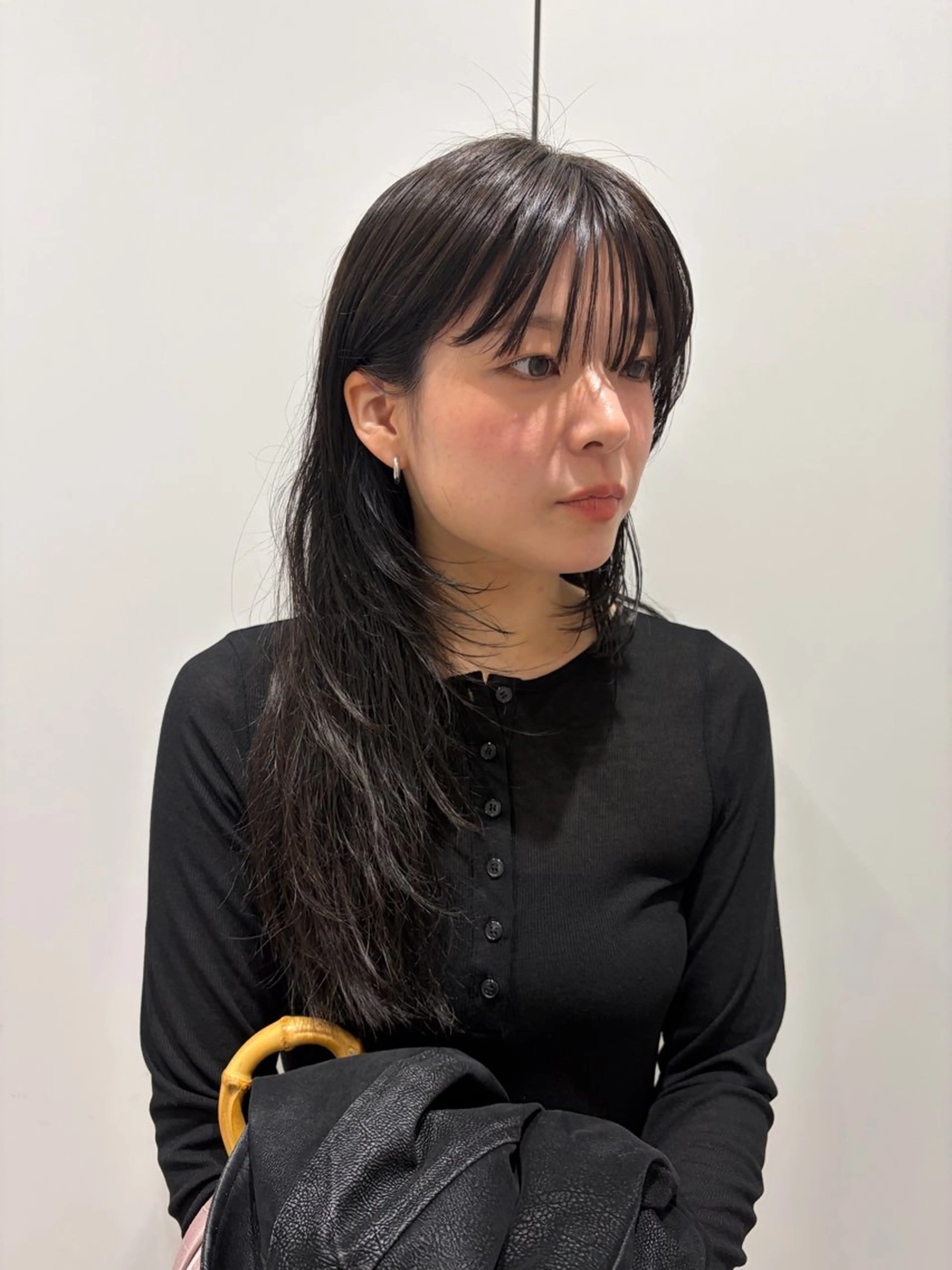 ミディアム カラー レイヤーカット カット ヘアカラー トリートメント 砂原 ひよりのヘアスタイル