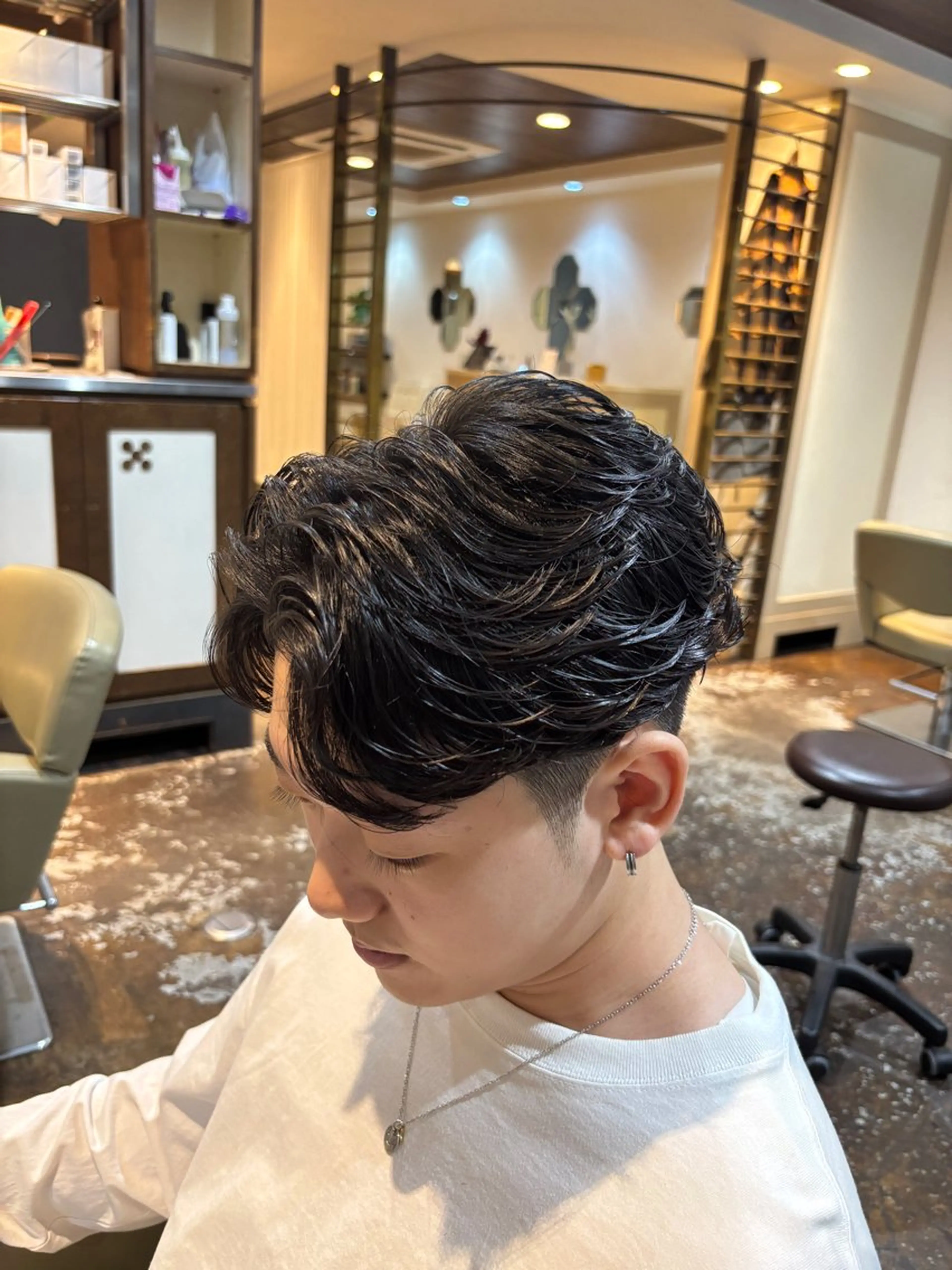 パーマ メンズ 漢眉毛/メンズパーマ /メッシュ/ヒロヤのヘアスタイル