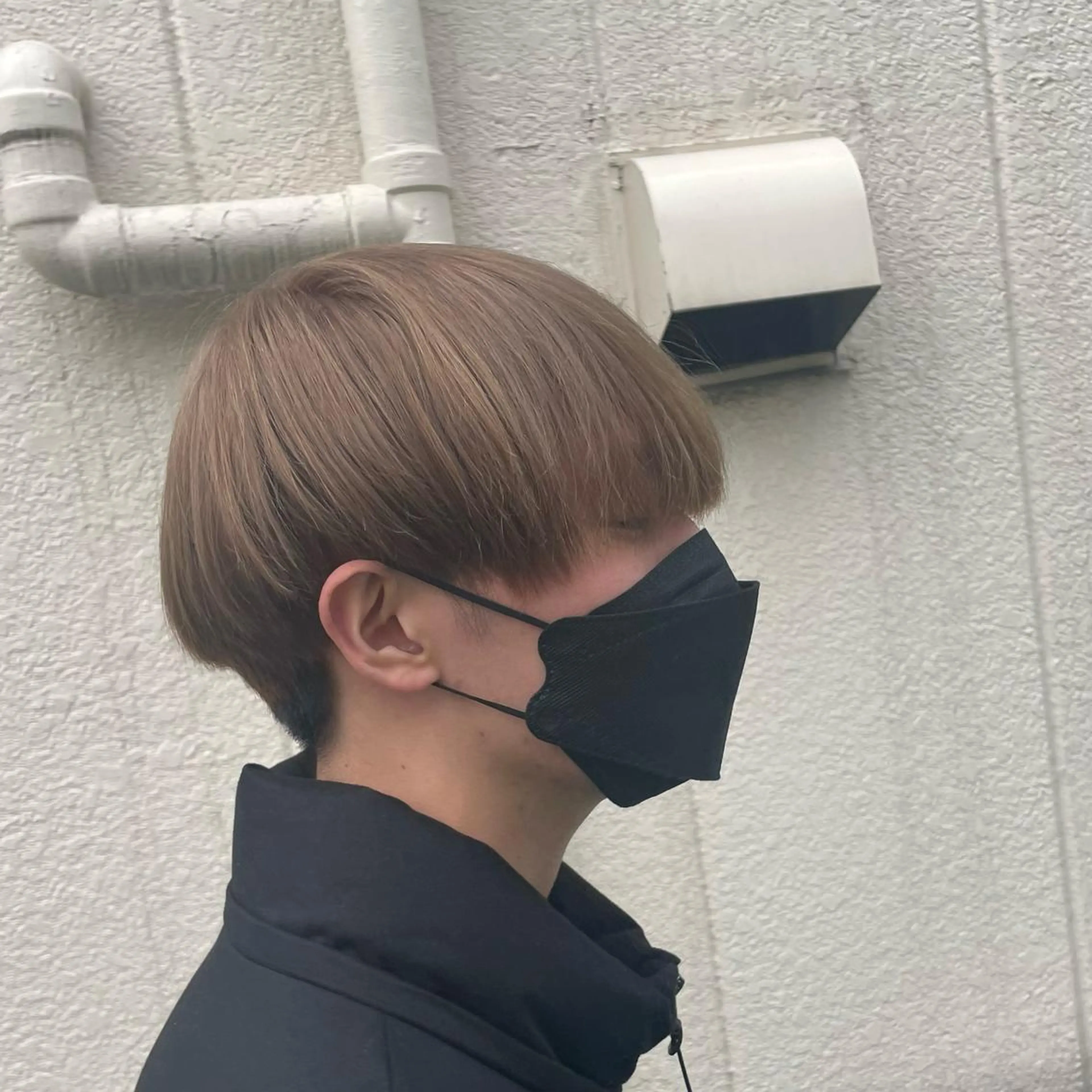 ショート カラー メンズ 🧸赤み消し🐾 ラベンダ/ミルクティのヘアスタイル