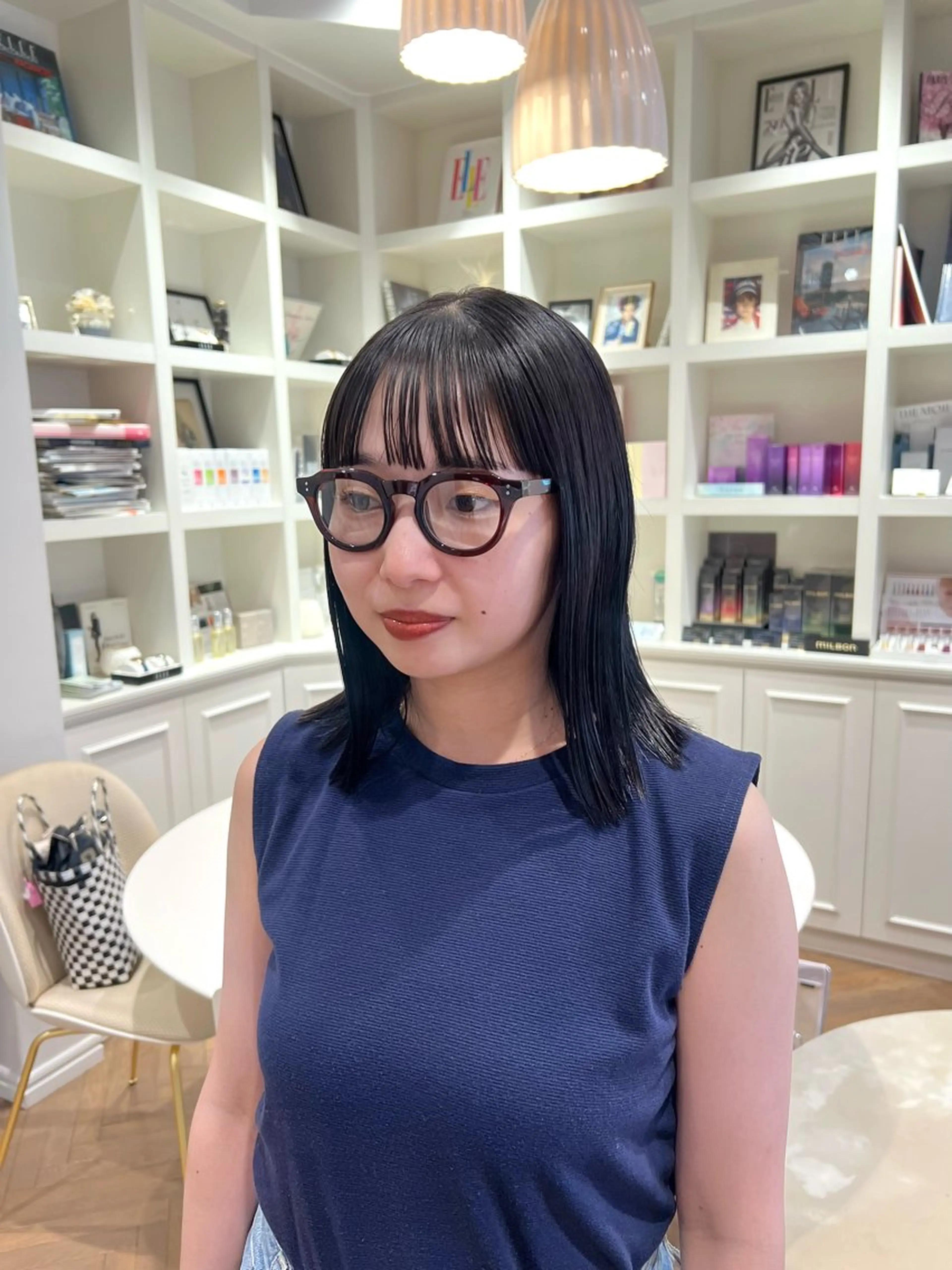 ミディアム カラー 透明感カラー カット ヘアカラー トリートメント 似合わせ/レイヤー 💟SAEのヘアスタイル