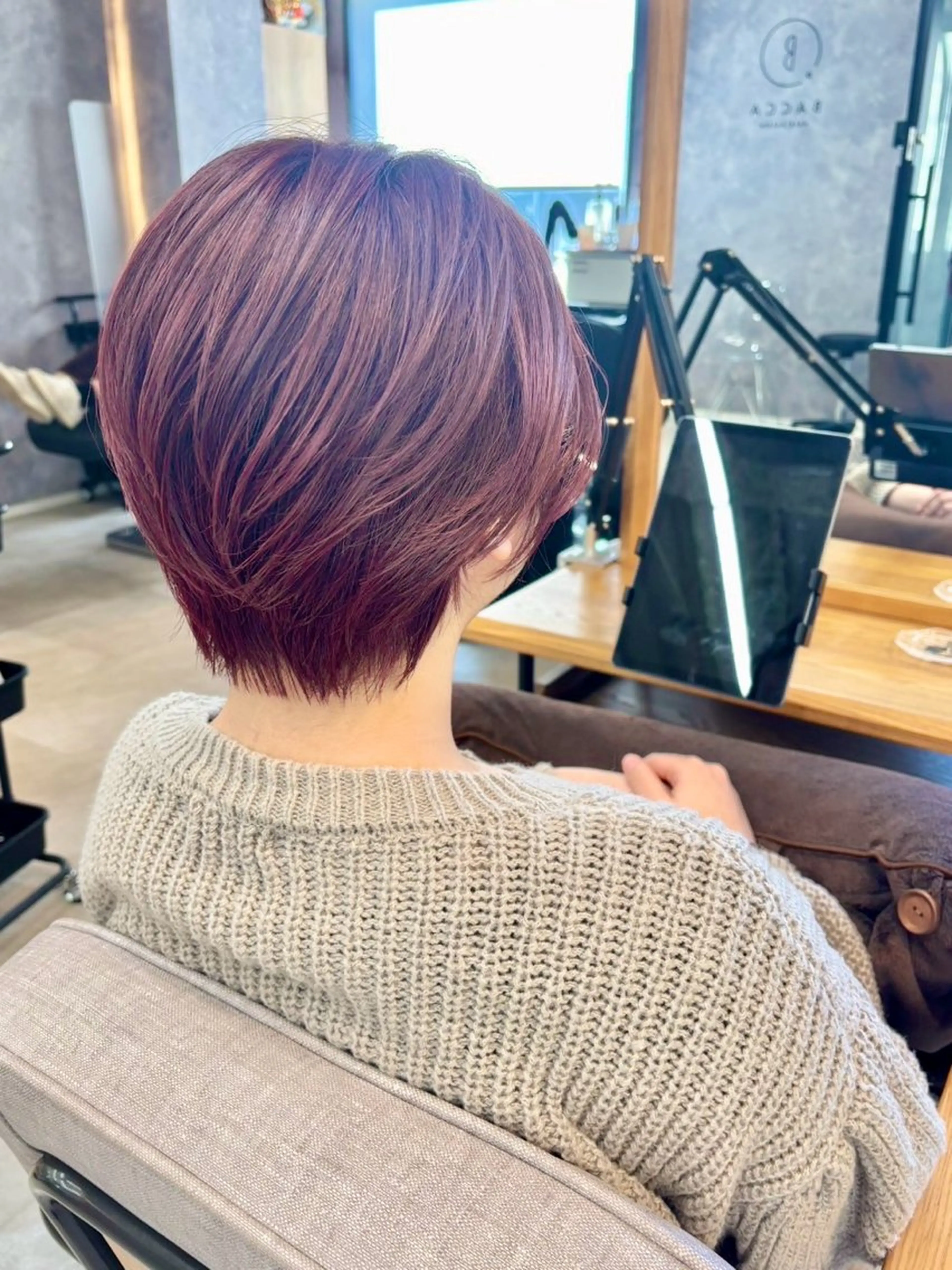 ショート ヘアカラー トリートメント 桜木町2分/くびれ /ボブ/ナチュラルのヘアスタイル