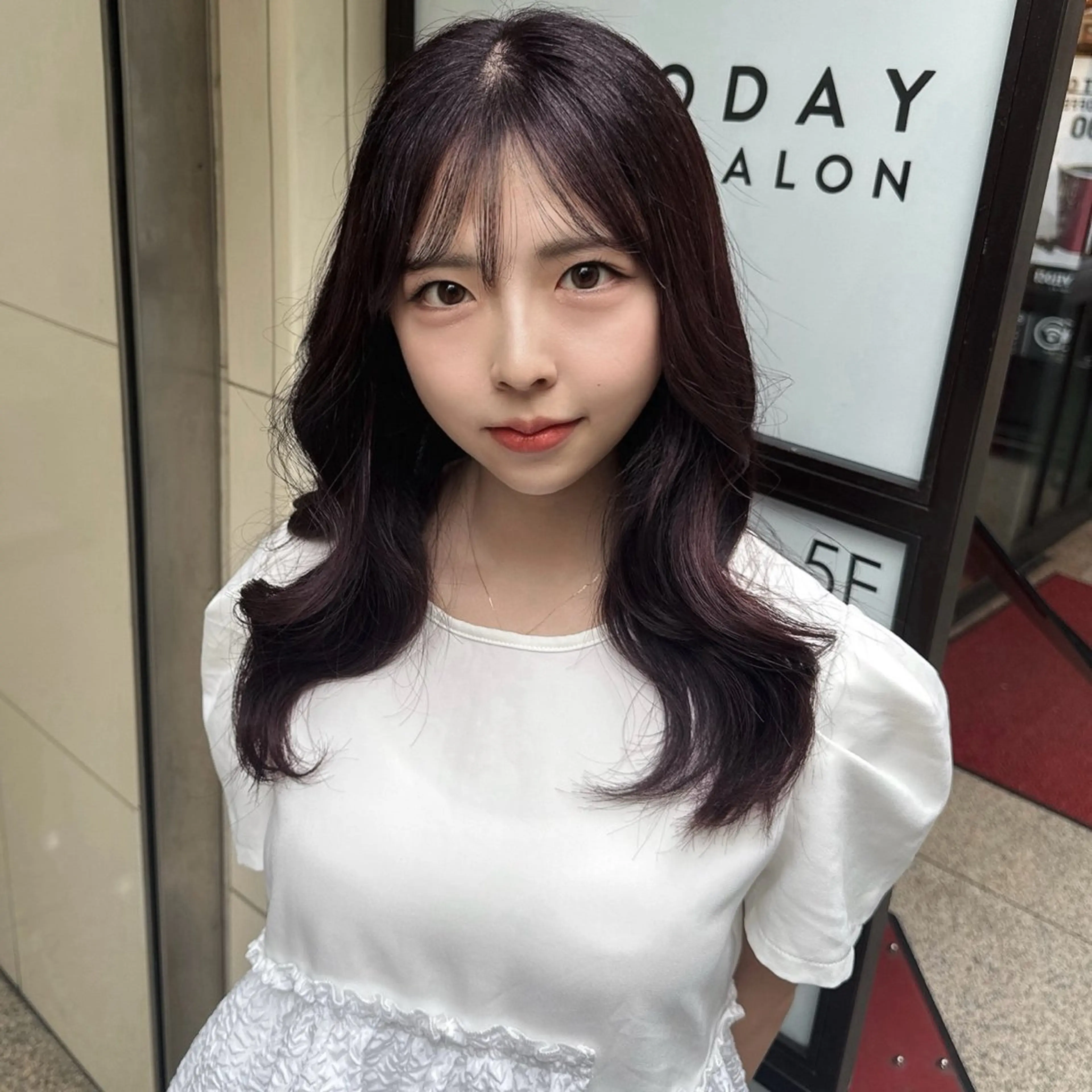 ミディアム ヘアカラー トリートメント 顔周りレイヤー/新宿 /モテ艶カラー/航介のヘアスタイル