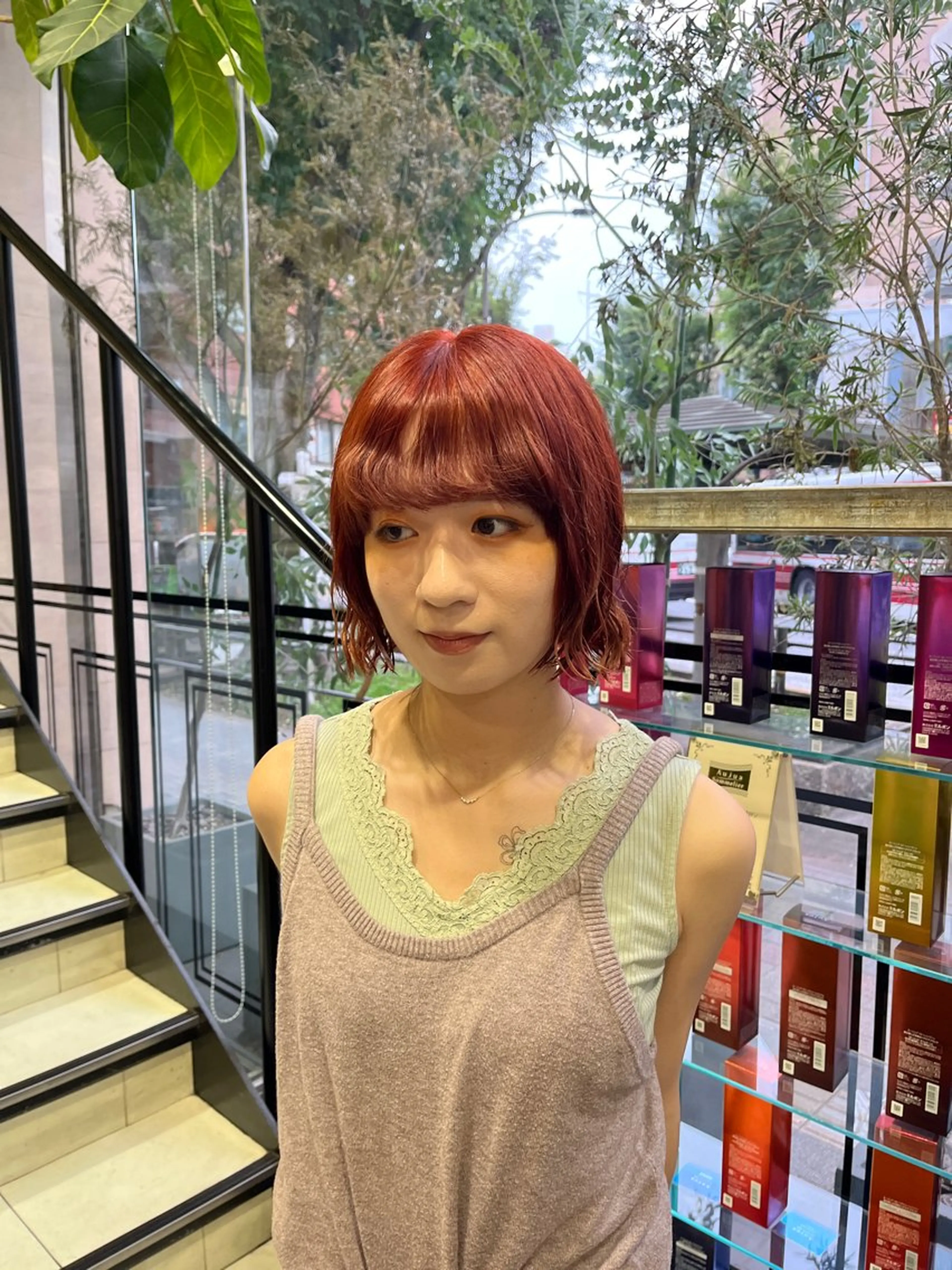 ショート カラー ヘアカラー waka❤️✨ レイヤーボブ/エクのヘアスタイル