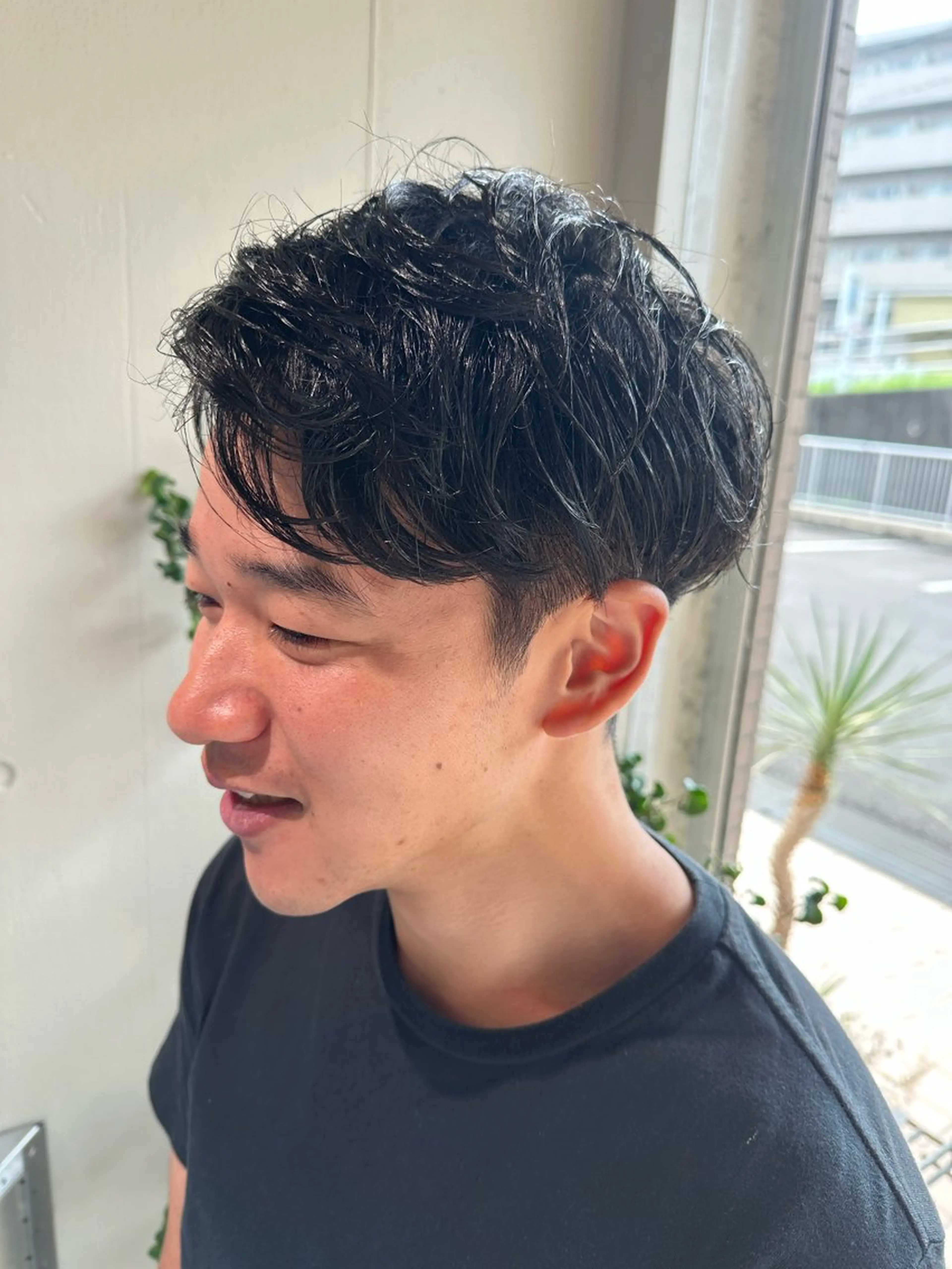 メンズ カット パーマ 加納 孝也のヘアスタイル