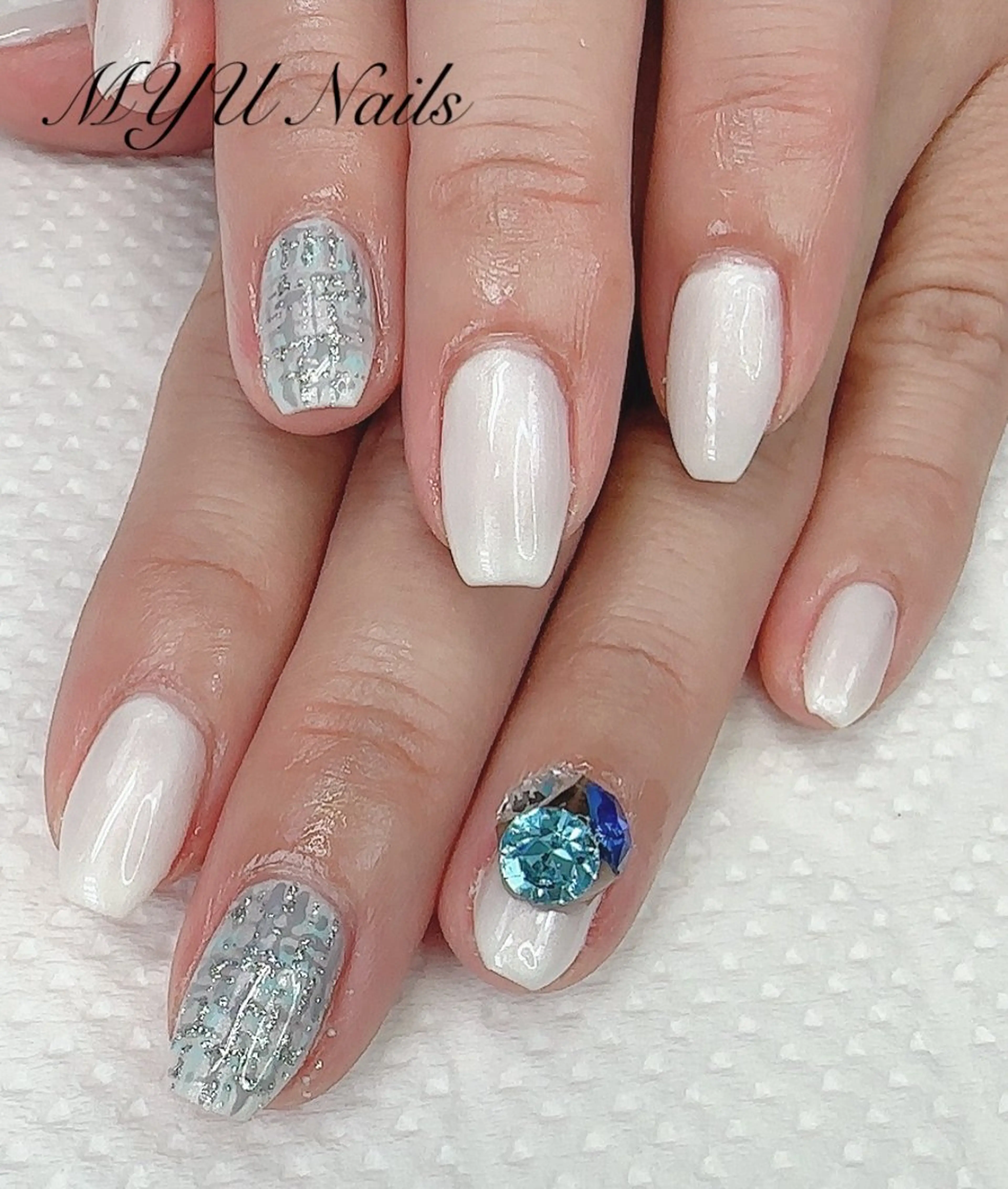 ネイル ツイードネイル MYU Nails所属・ニュアンスネイル🌈 MYU Nailsのネイルデザイン