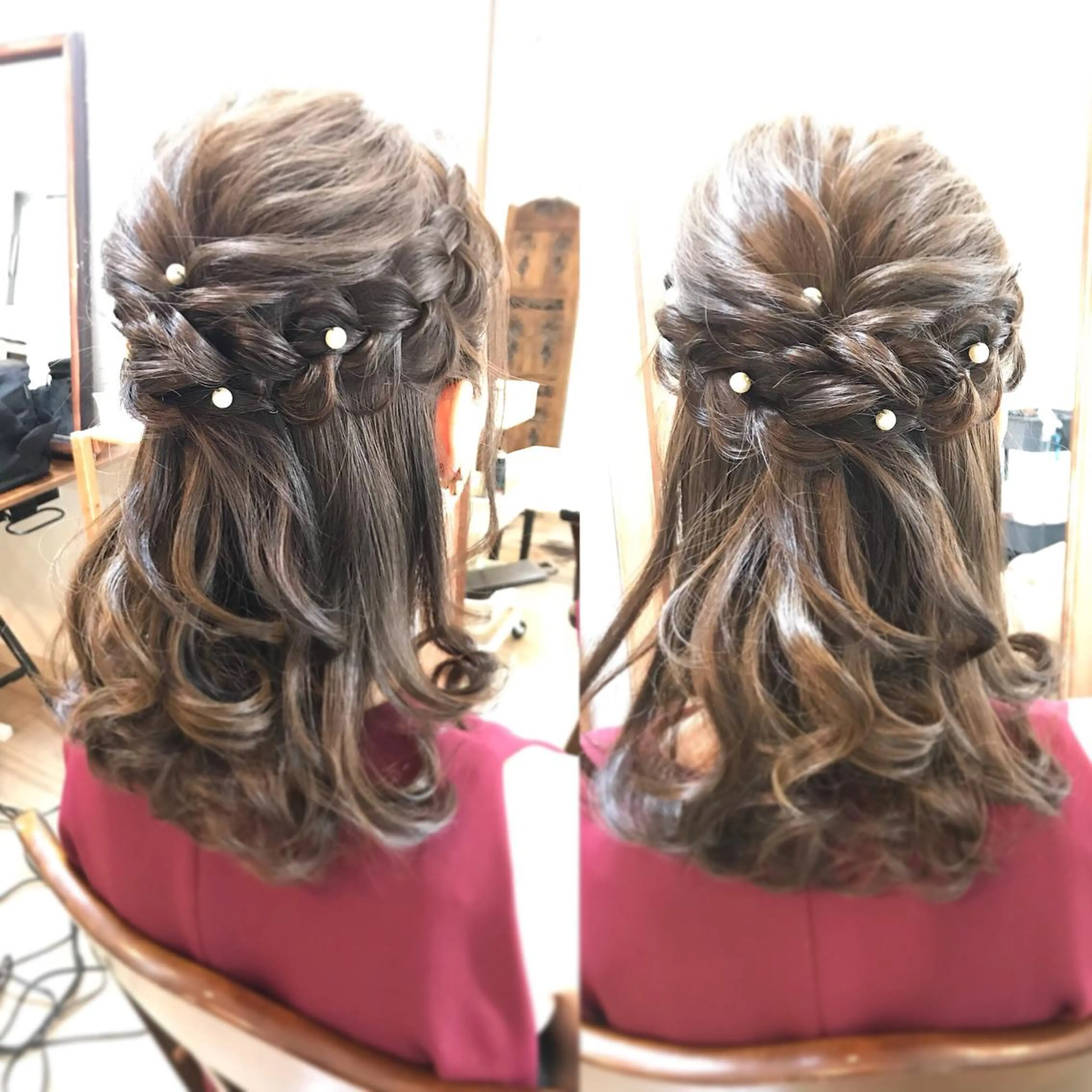 セミロング ヘアアレンジ ヘアセット 早朝✨ヘアセット 着付け/清水玲歌のヘアスタイル