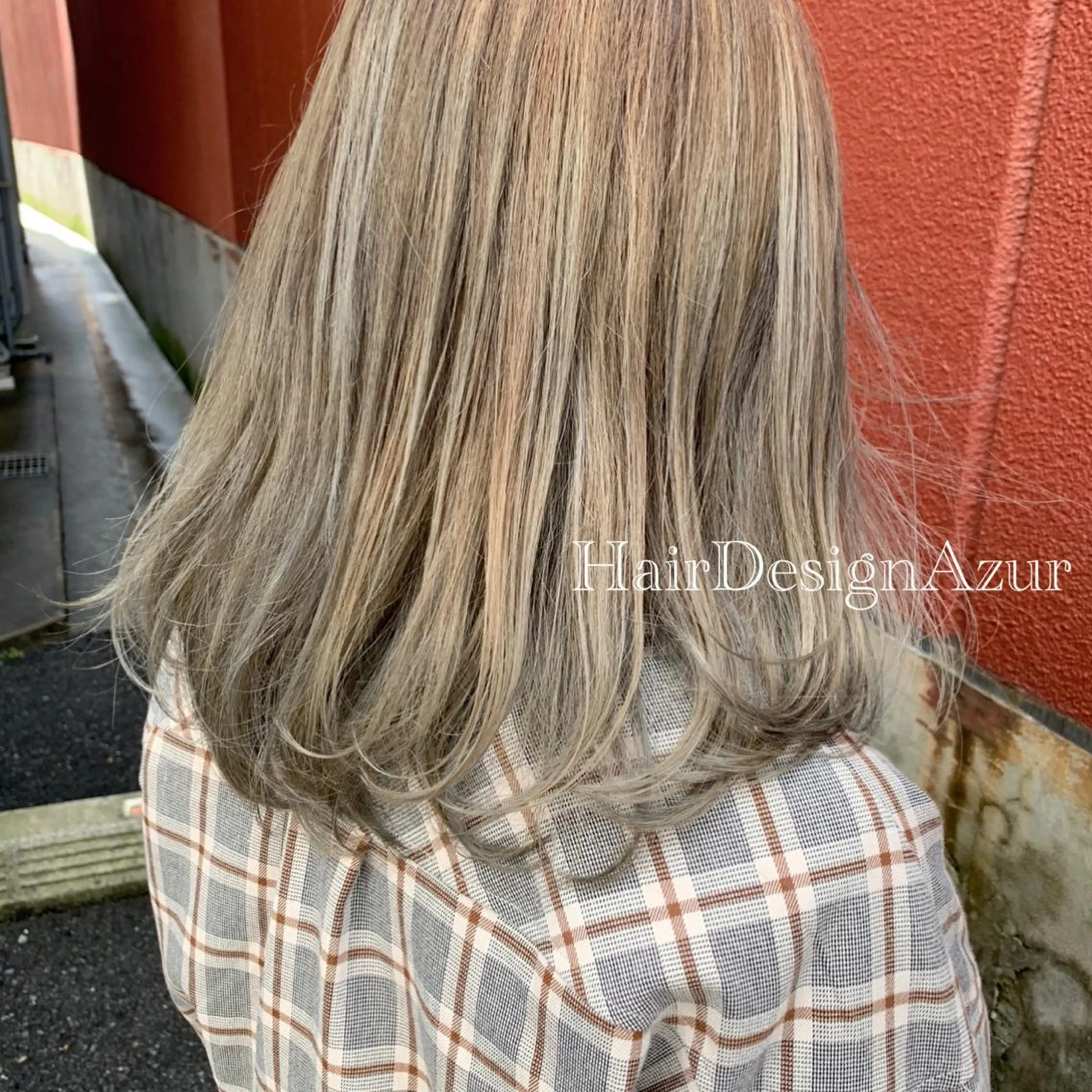 セミロング カラー HairDesign Azurのヘアスタイル