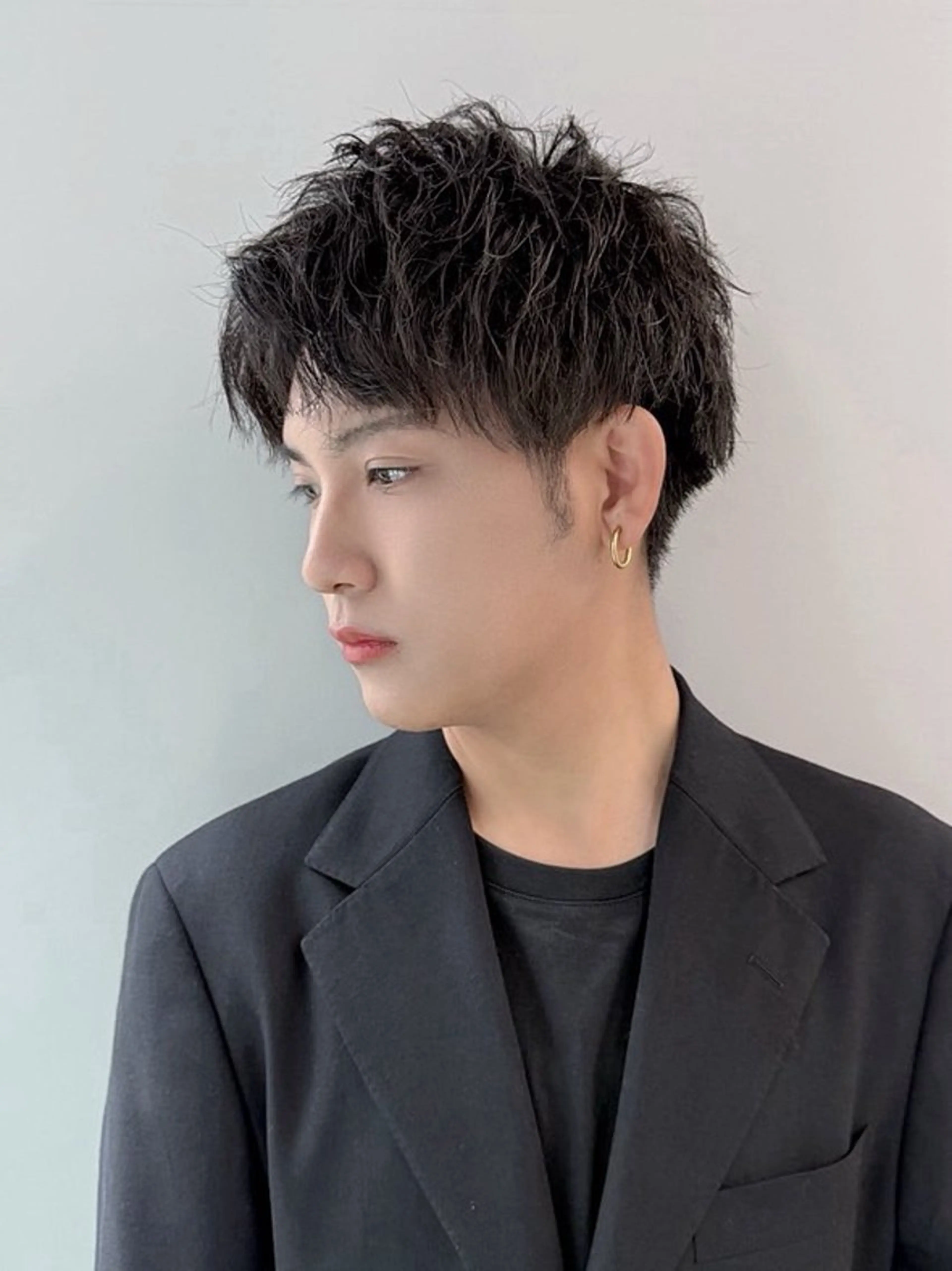 ショート パーマ メンズ アップバング 坂本響 メンズカット/パーマのヘアスタイル