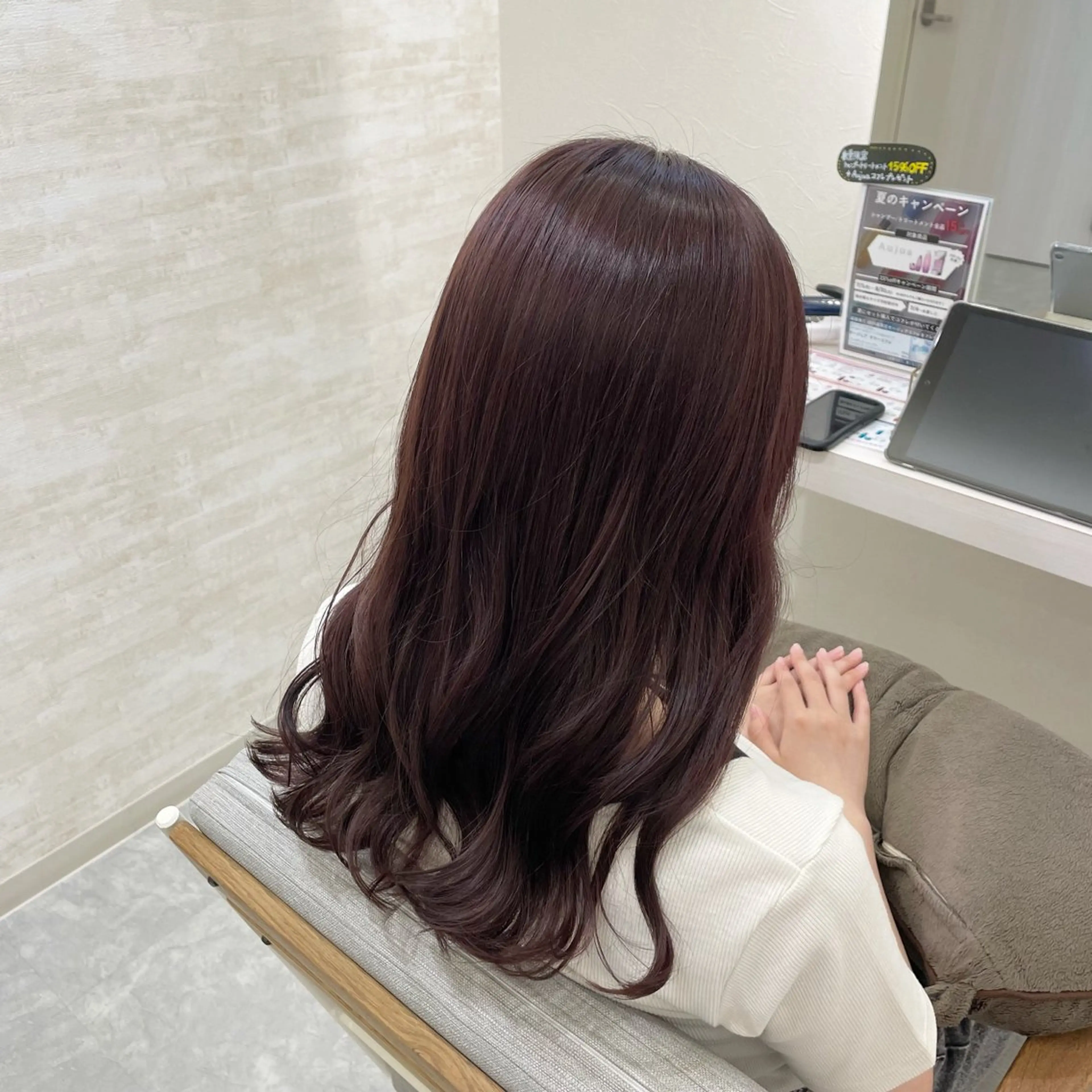セミロング カラー ブラウンカラー ラベンダーカラー ピンクカラー ピンクブラウン 髪質改善&ヘアケア /菊池琉那のヘアスタイル
