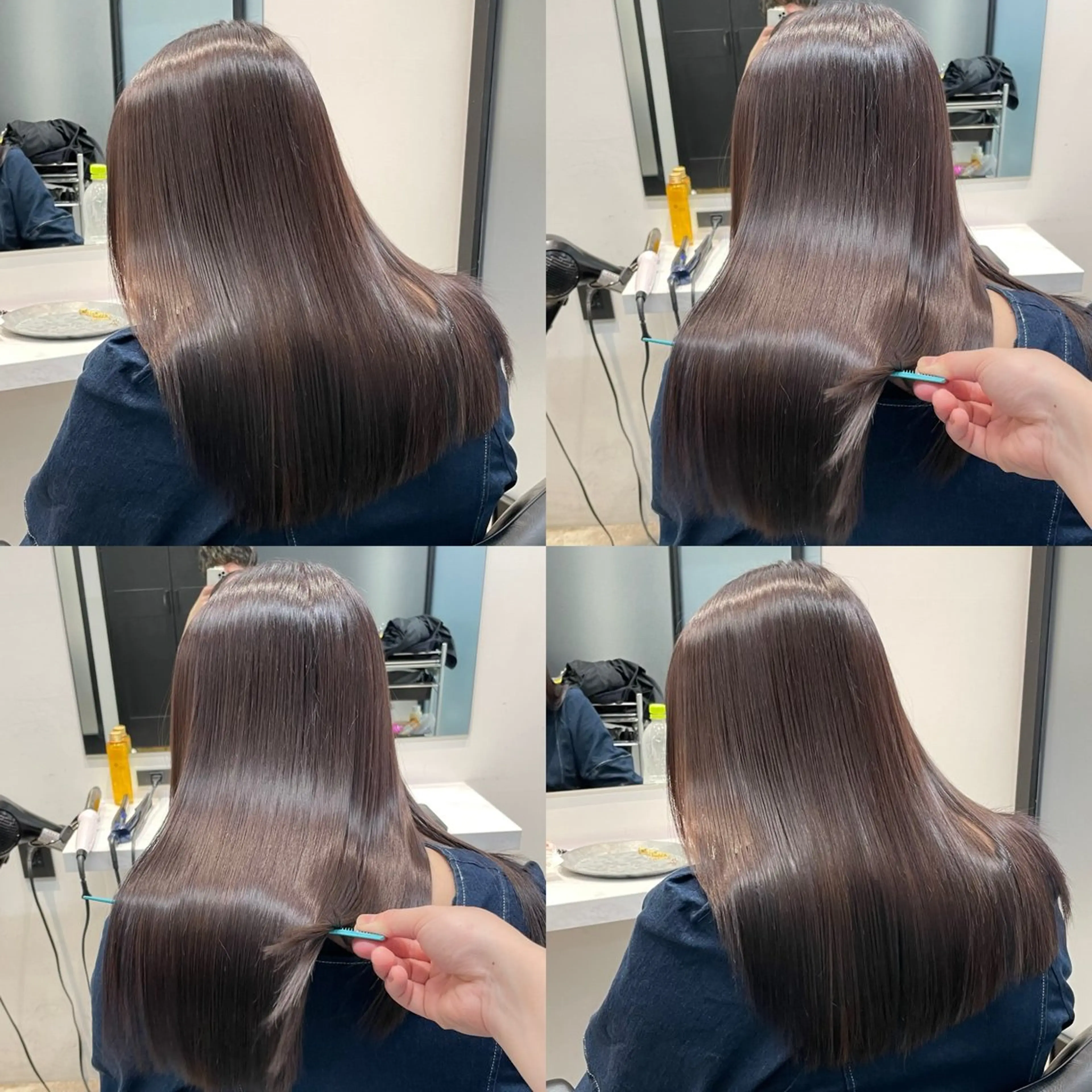 セミロング 山口滉斗/艶カラー 縮毛矯正/髪質改善のヘアスタイル