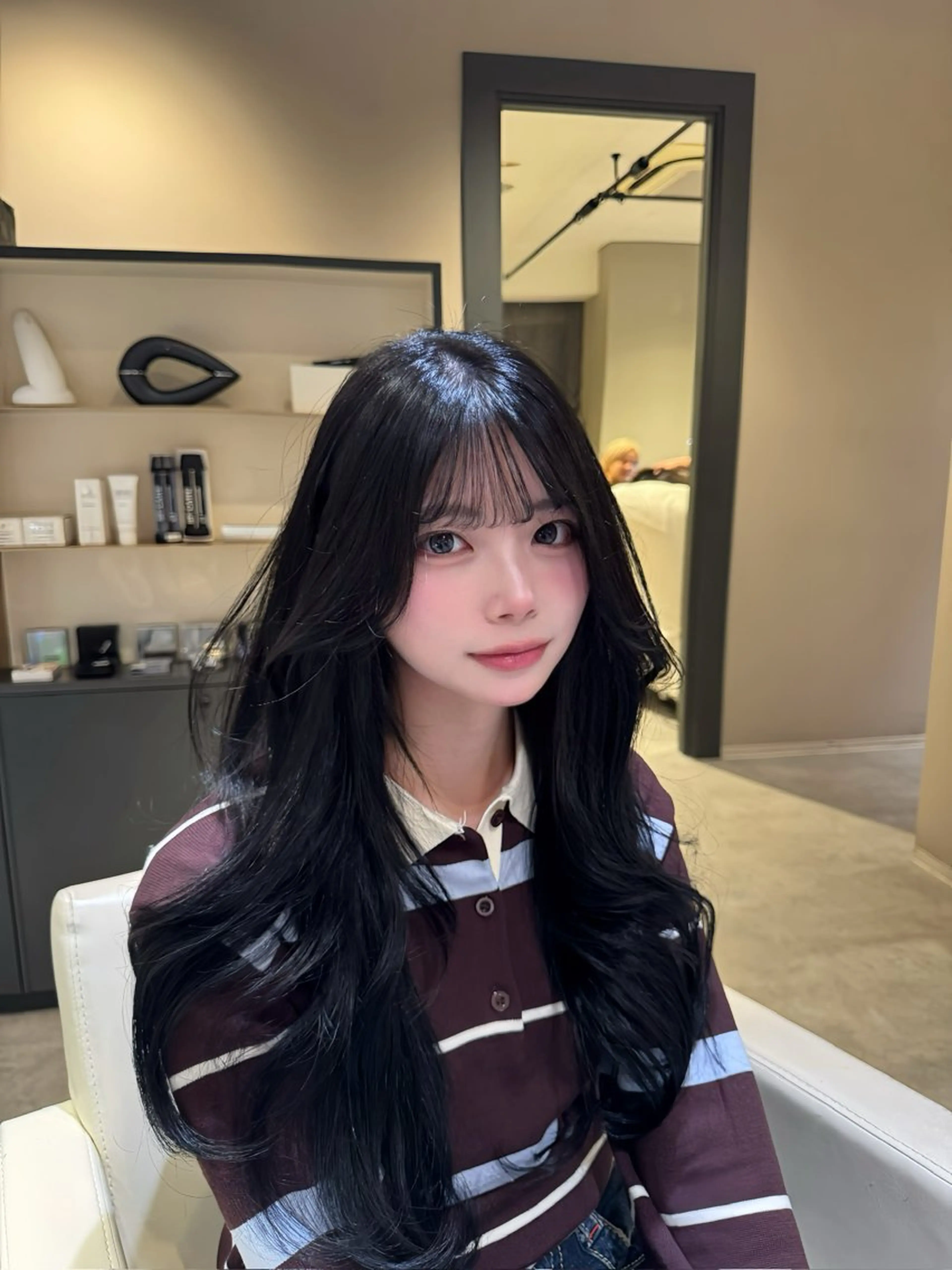 ロング カット ヘアカラー ひめな 🎀ワンホンヘアのヘアスタイル