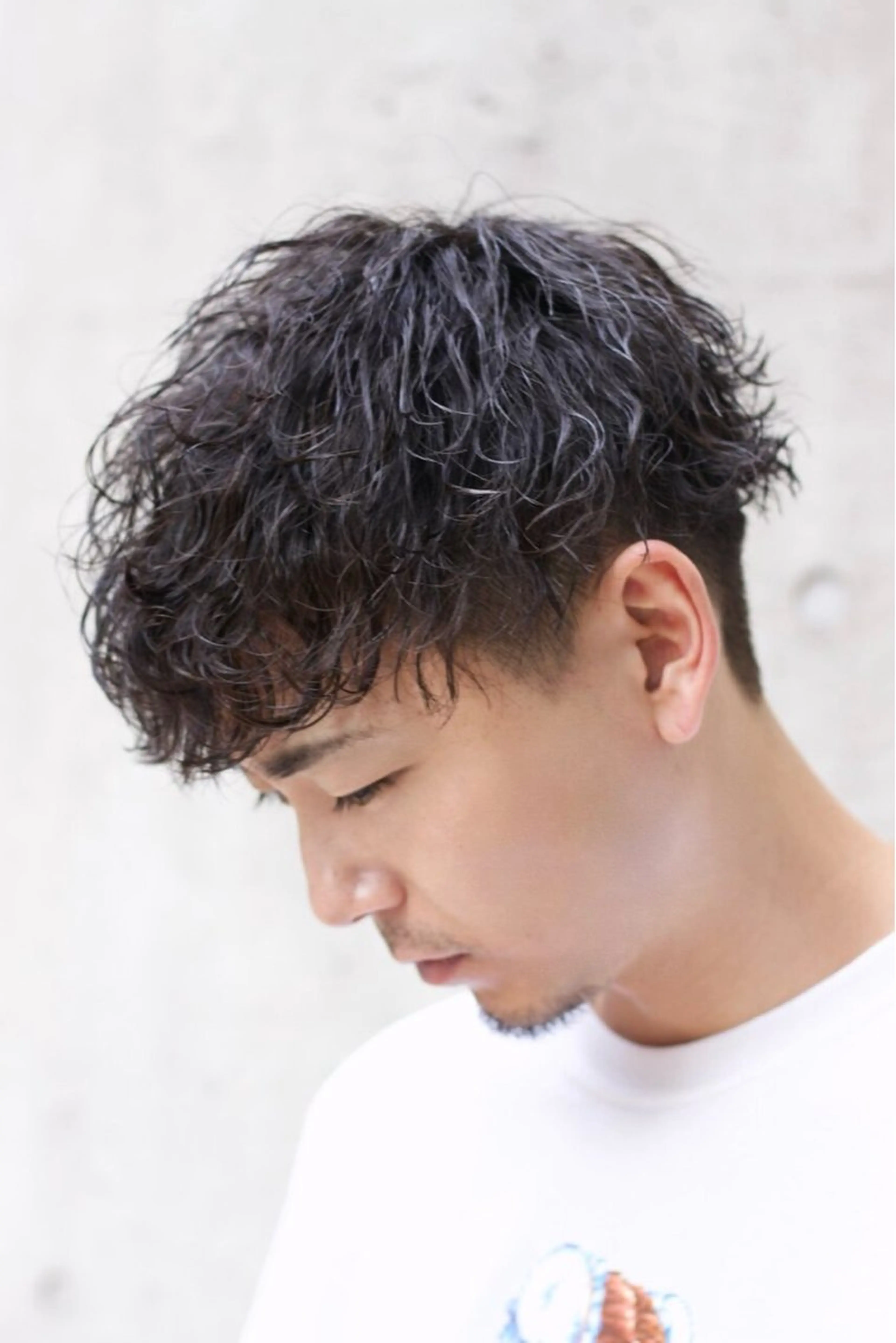ミディアム パーマ メンズ 森長 マコトのヘアスタイル