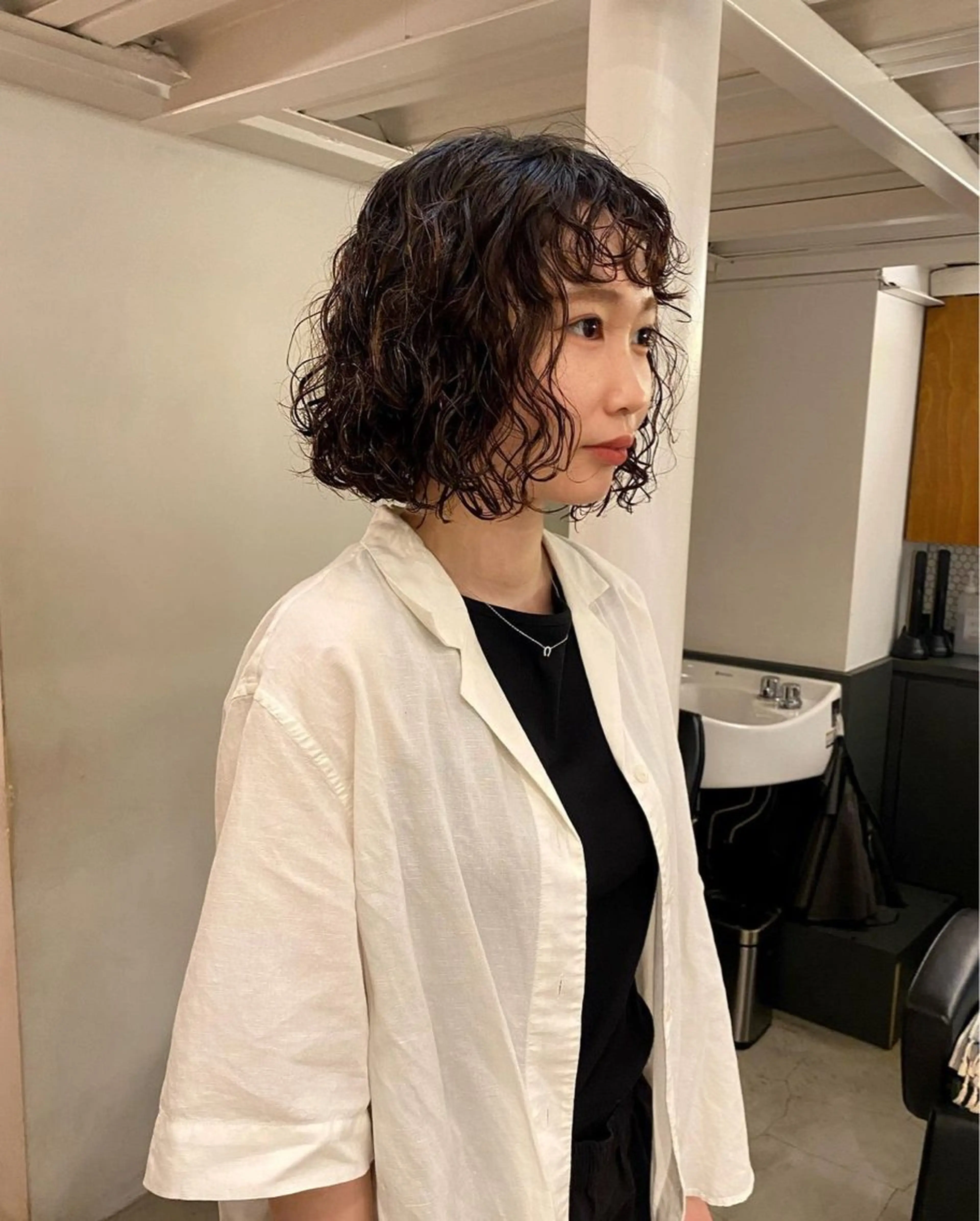 ミディアム パーマ ミディアムパーマ トリートメント 🌿ボブ パーマ高橋啓太🌿のヘアスタイル