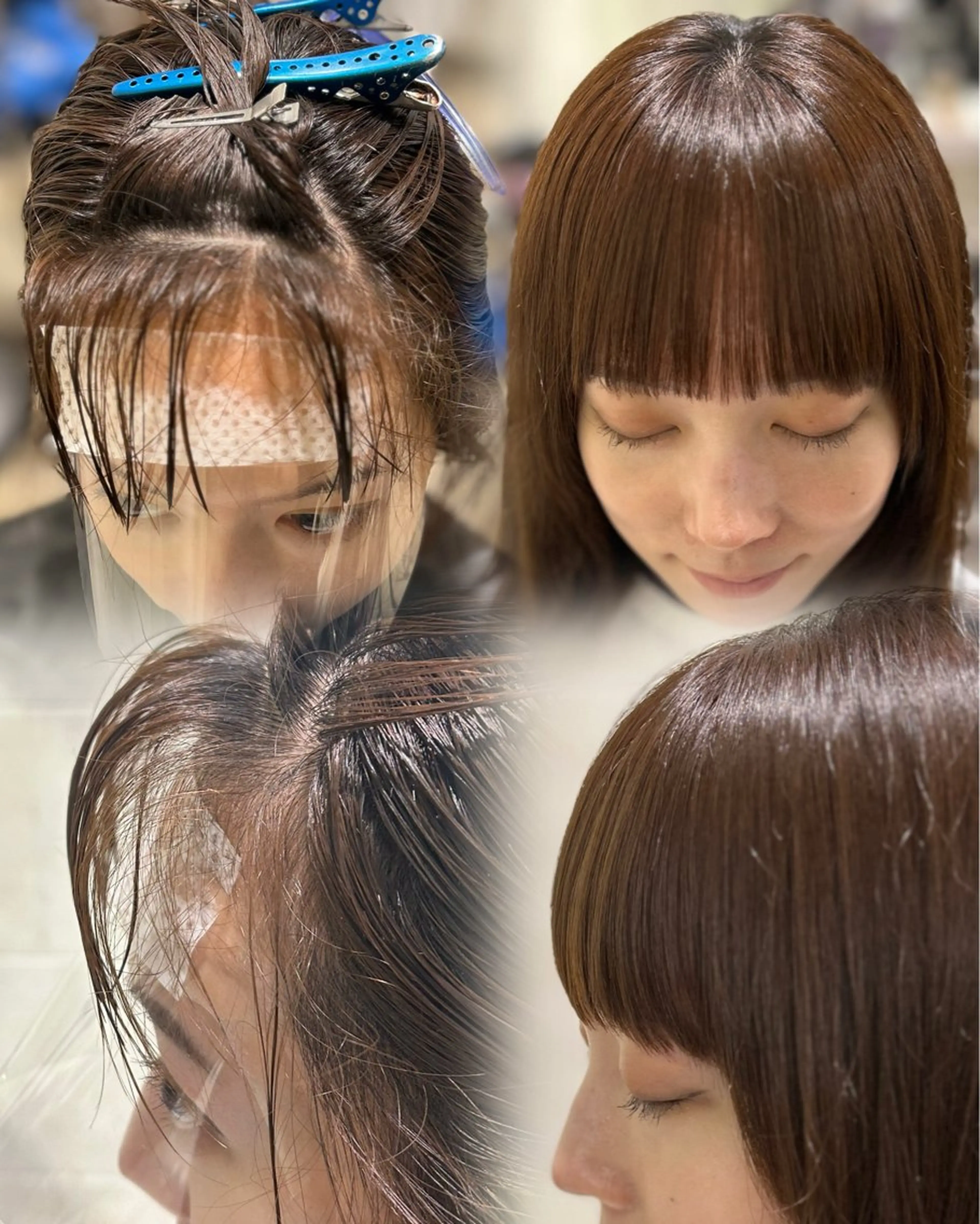 ミディアム カット 縮毛矯正 割れ癖も直す髪質改善 美容師✨みやたのヘアスタイル