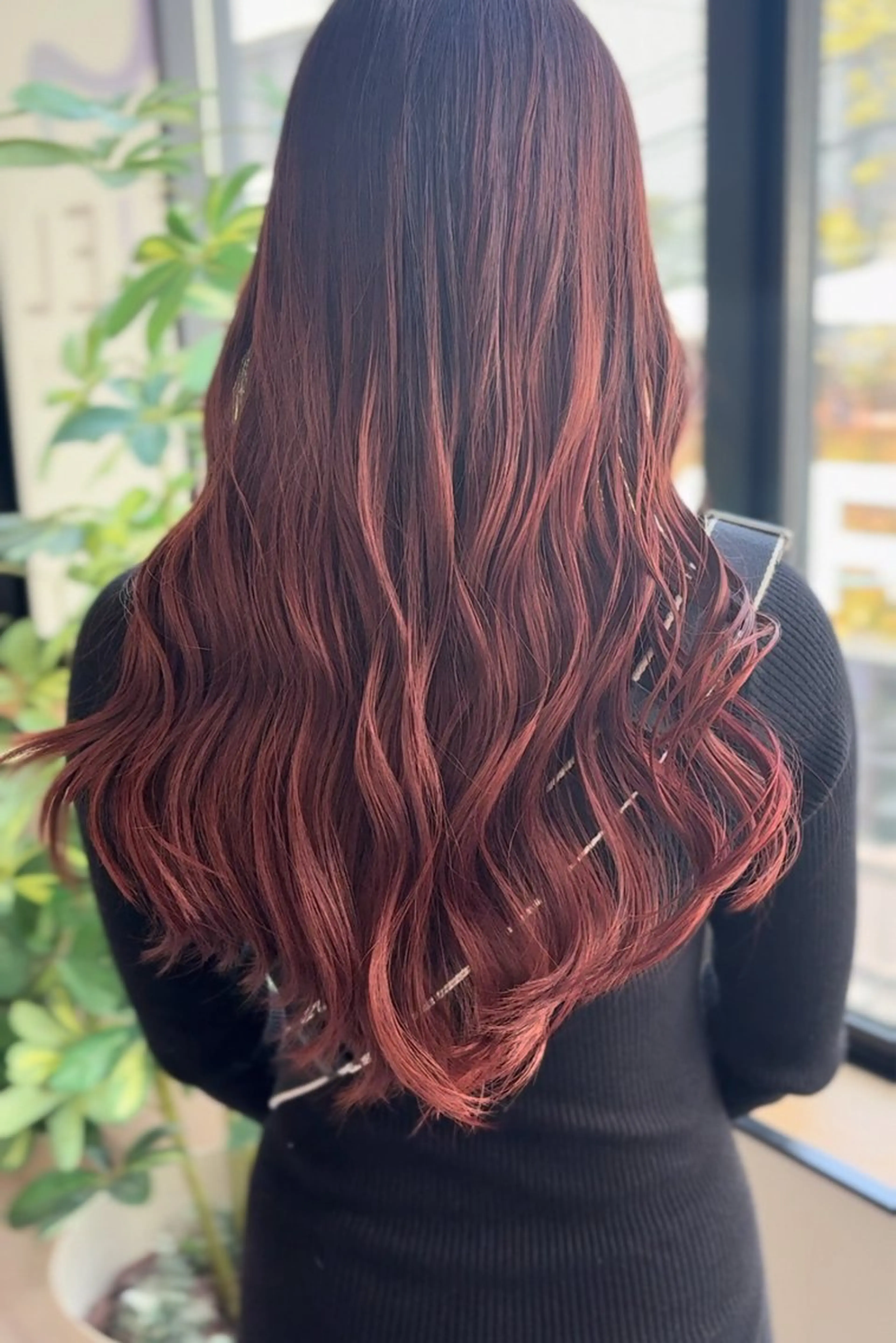 ロング カラー ヘアカラー トリートメント ひなの/透明感 カラー/レイヤーのヘアスタイル