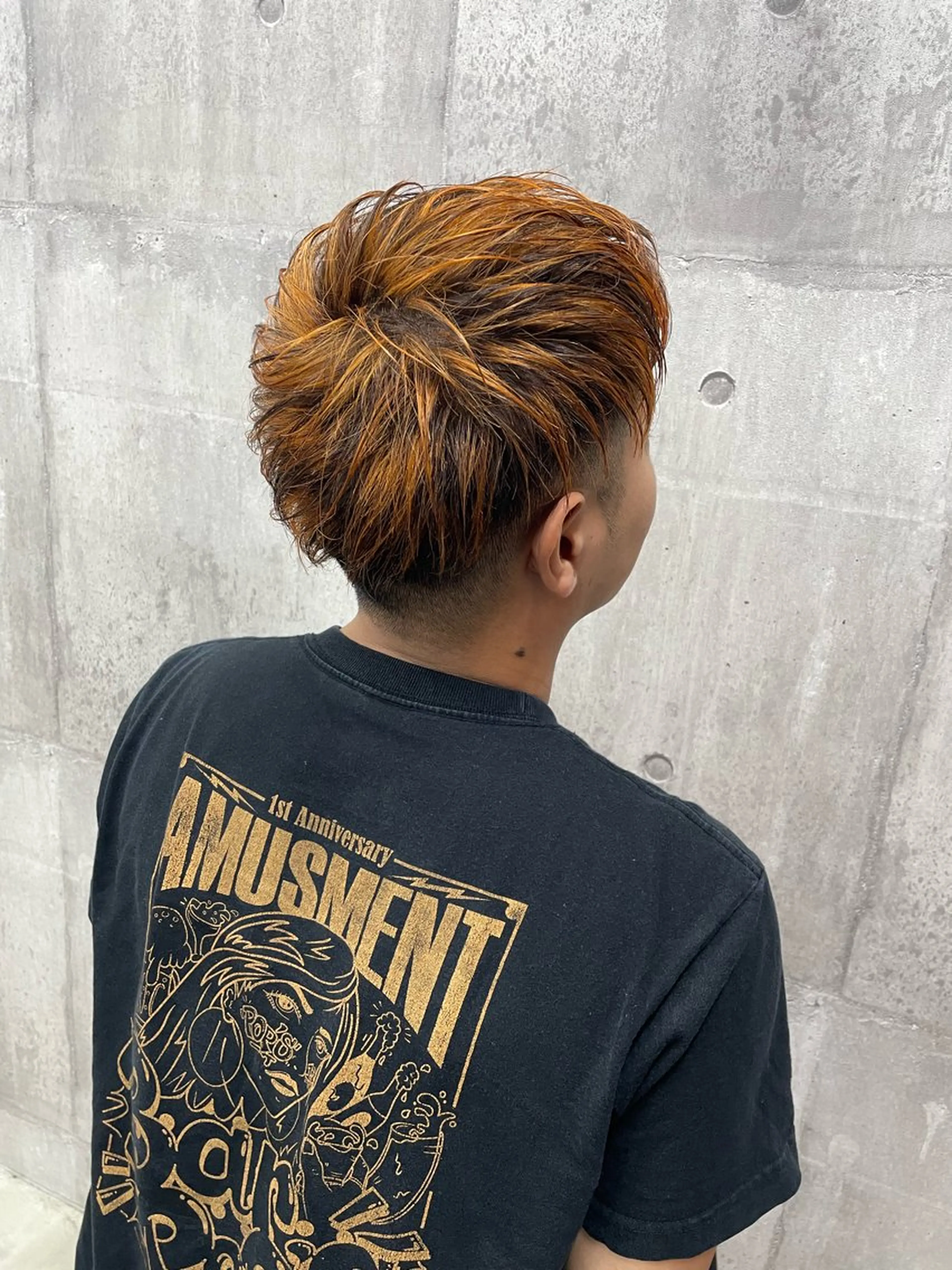 ショート カラー メンズ メンズハイライト ハイライトカラー ハイライト ヘアカラー LUXBE LUCE 那覇小禄イオン店所属・LUXBE LUCE ひなののヘアスタイル