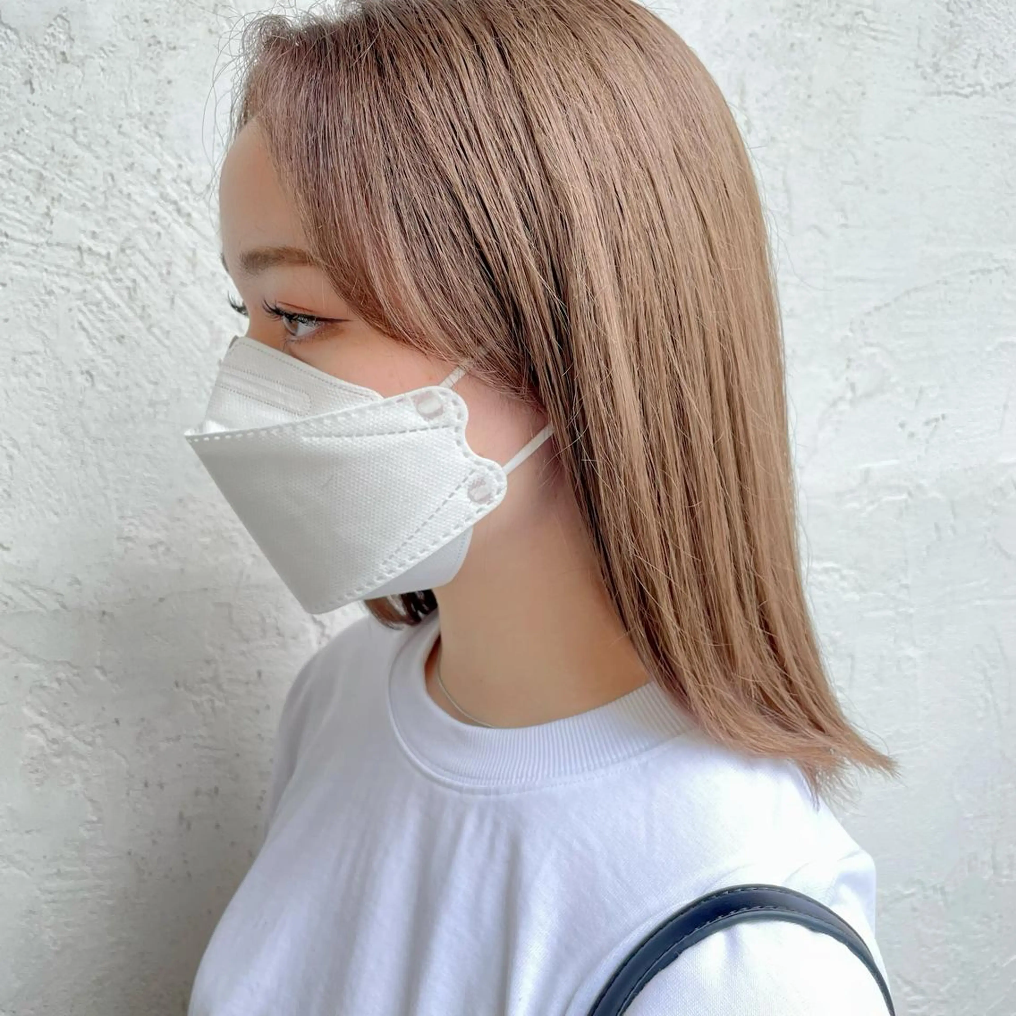 ミディアム 顔周りカット 【オノザワリョウ】のヘアスタイル