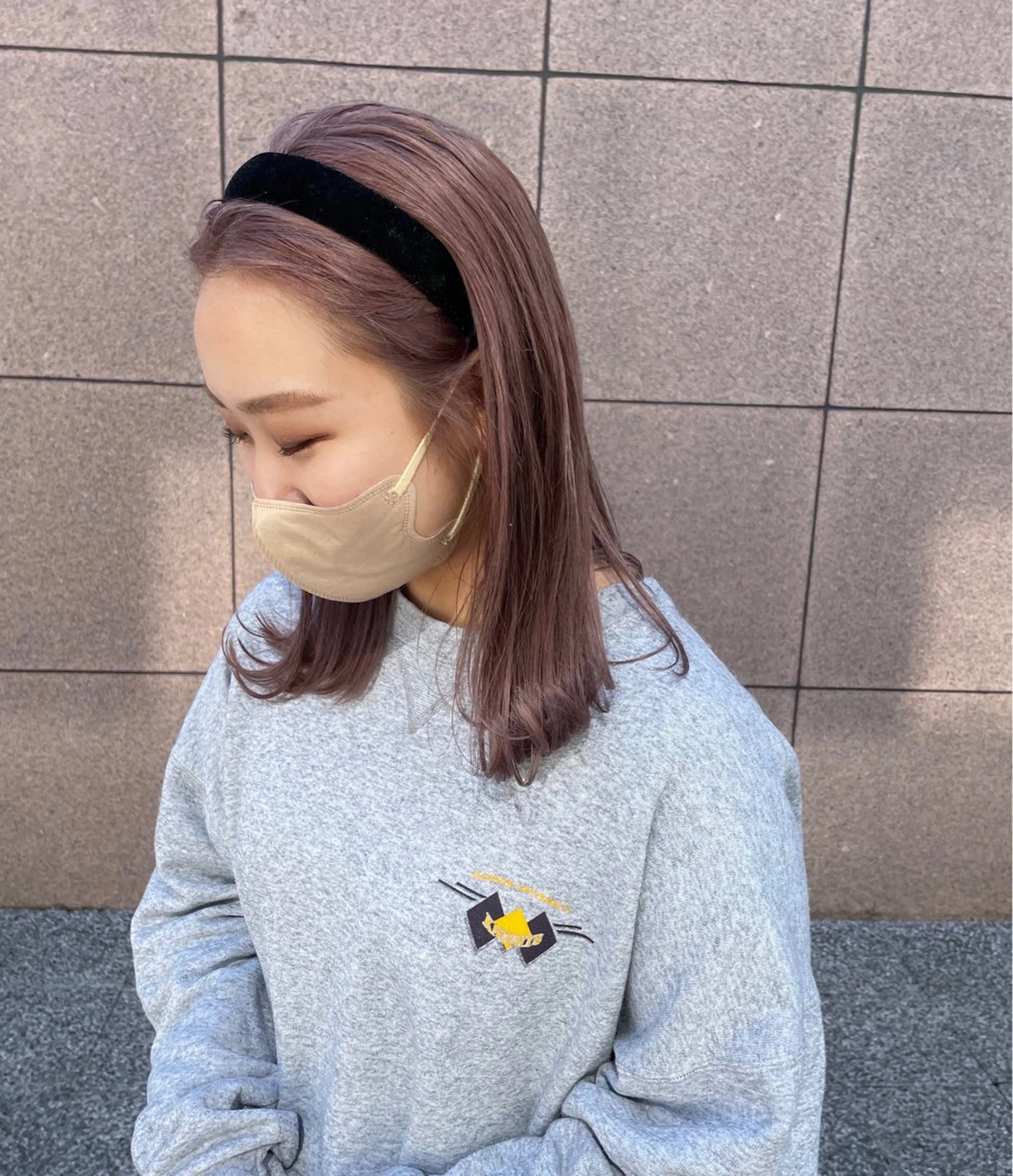 ミディアム カラー ヘアカラー トリートメント オリーブ/縮毛♡ Natsuno🩰のヘアスタイル