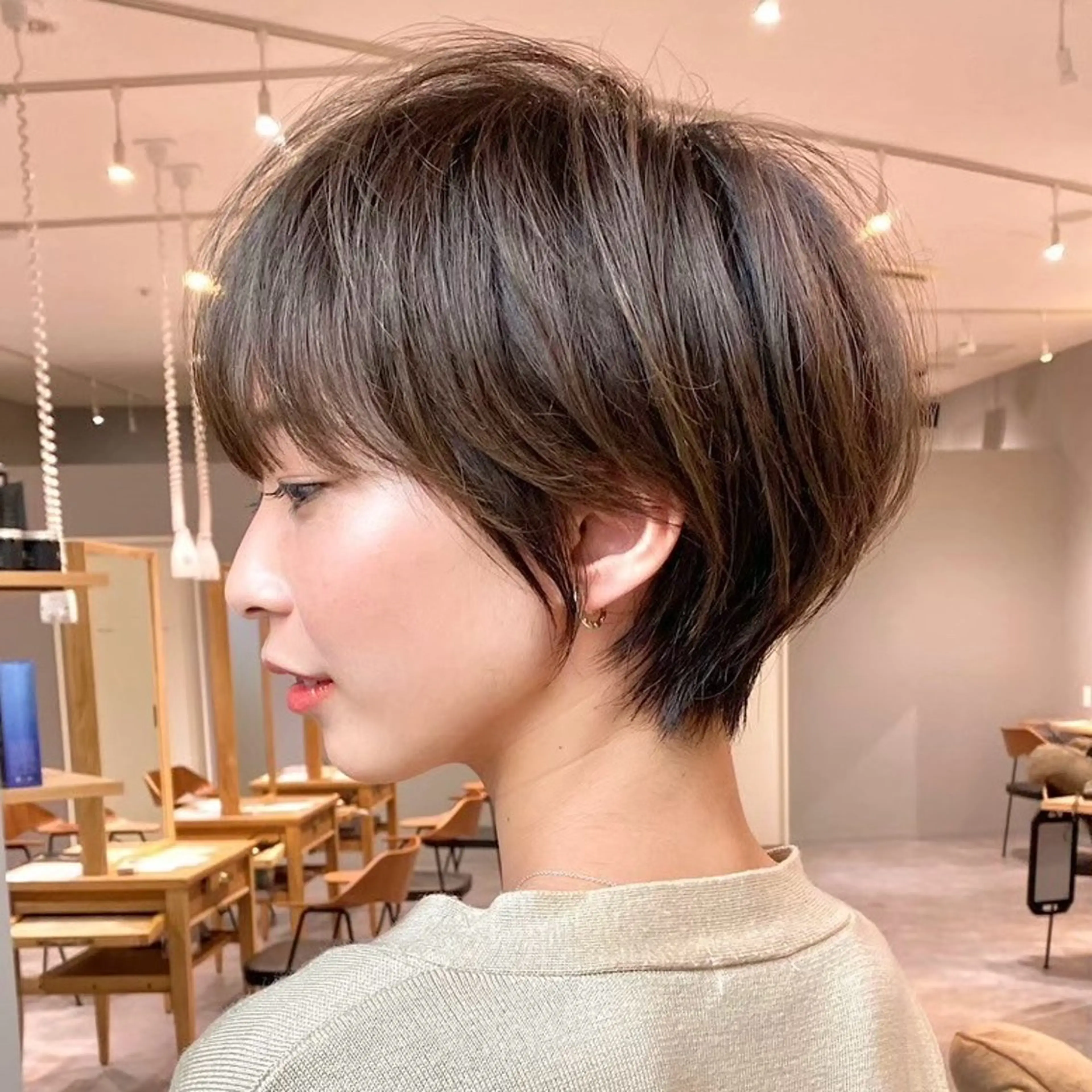 ショート 結べるレイヤーカット /カラー/あさかのヘアスタイル