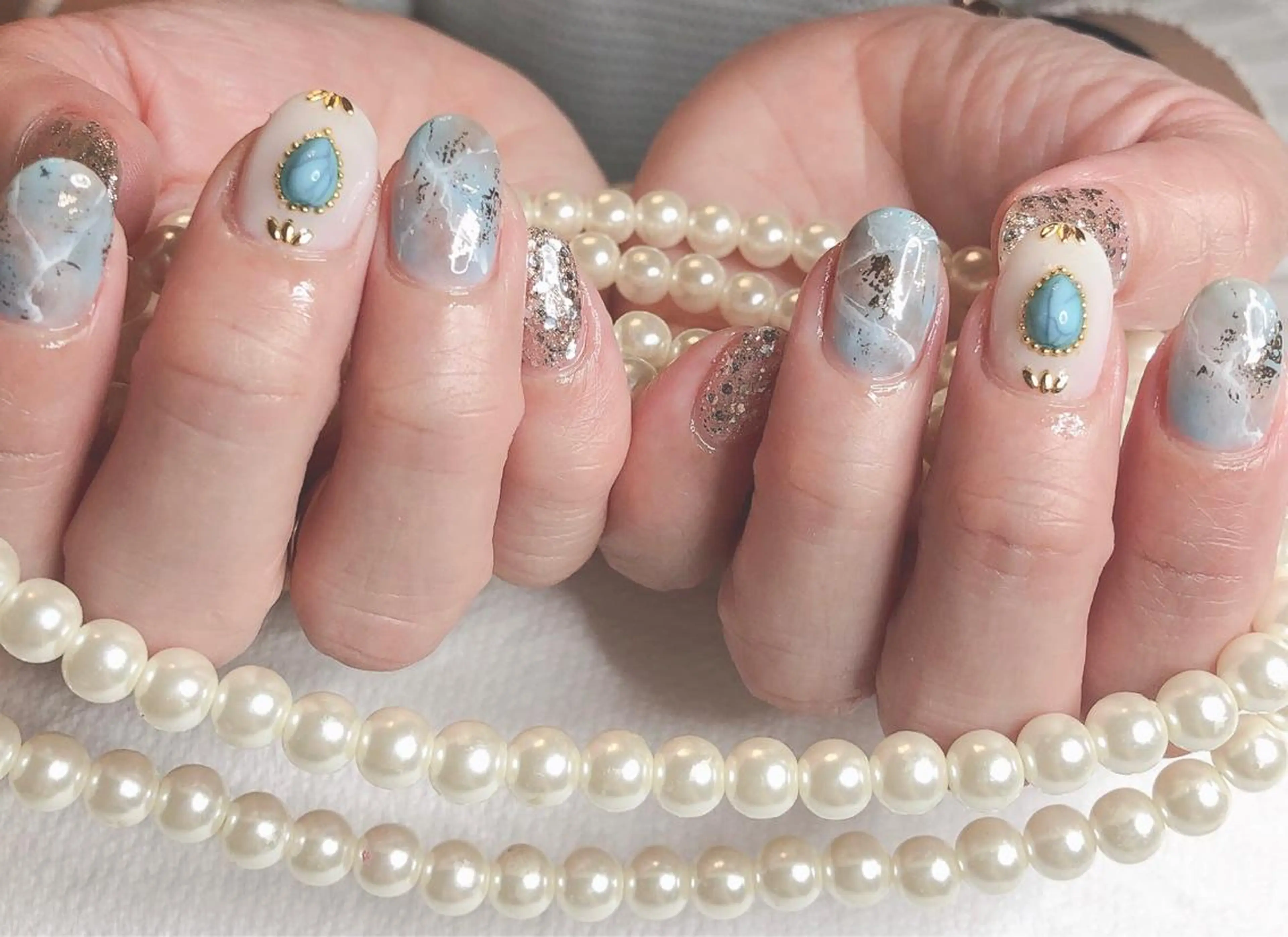 ミディアム ネイル 長さ出し専門 nynaのネイルデザイン