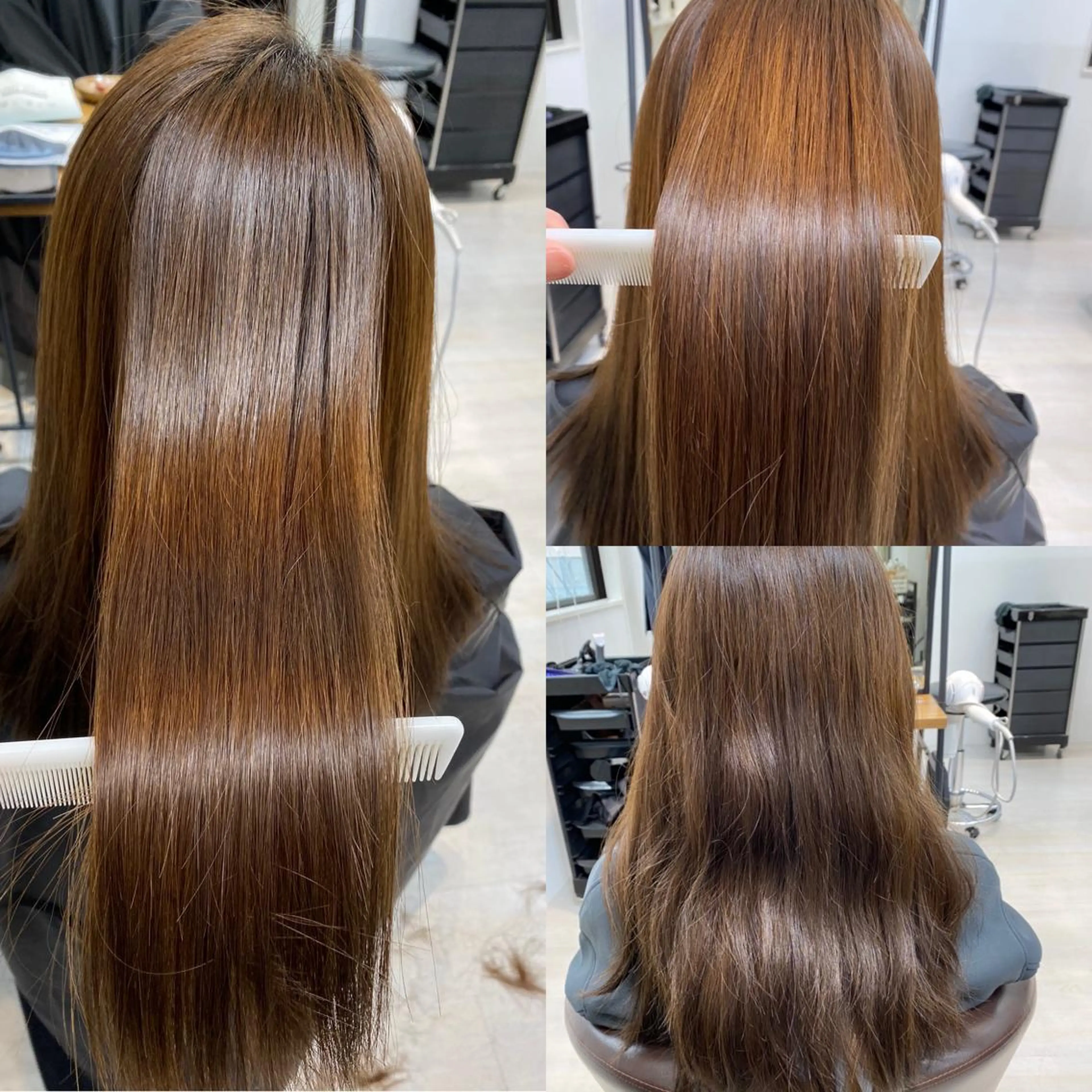 ロング 酸性ストレート カット 縮毛矯正 トリートメント a-o岡野　こやま しんぺいのヘアスタイル