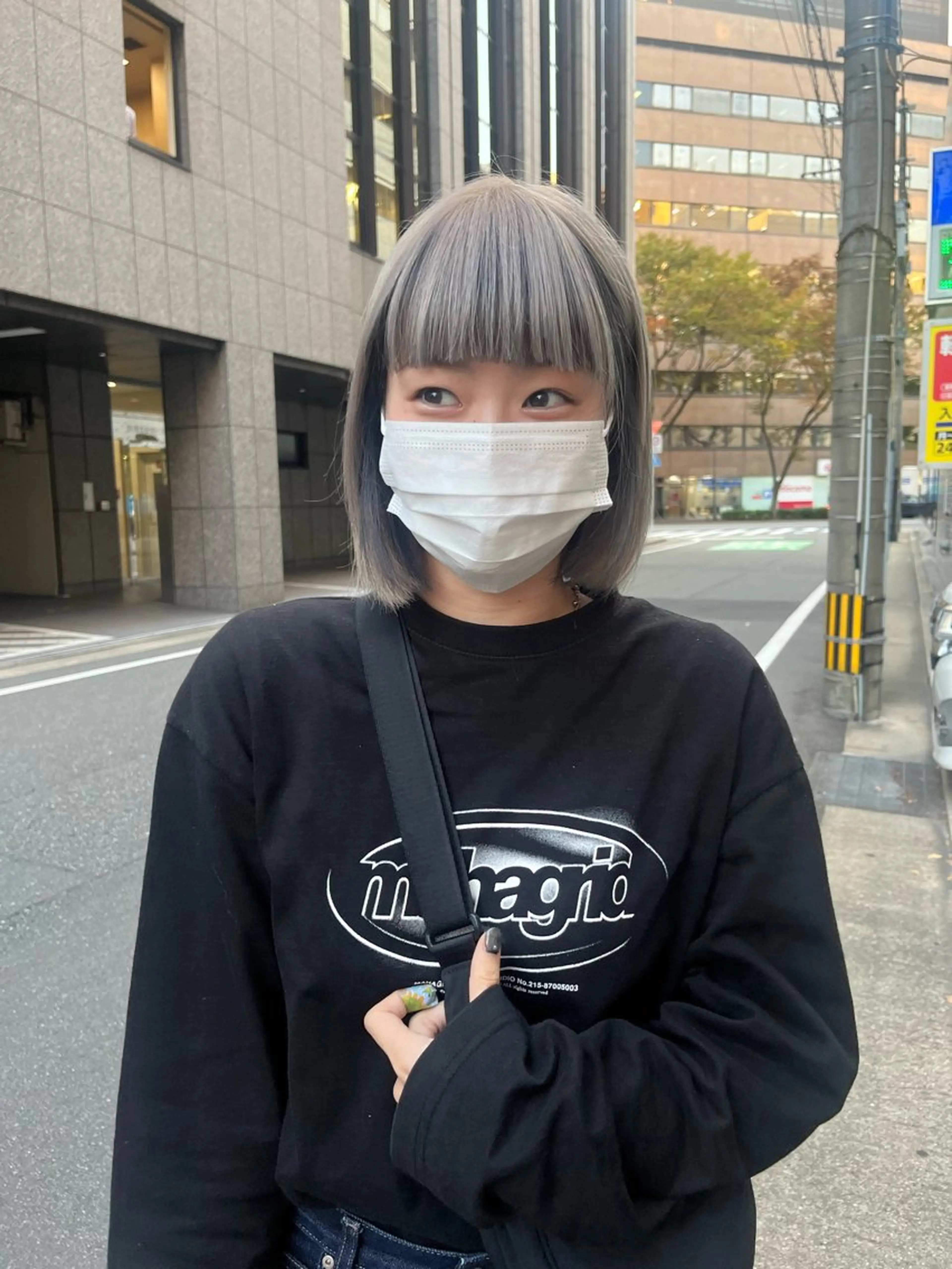 カラー カット ヘアカラー トリートメント こまつばらみお/レイ ヤー/ダブルカラーのヘアスタイル