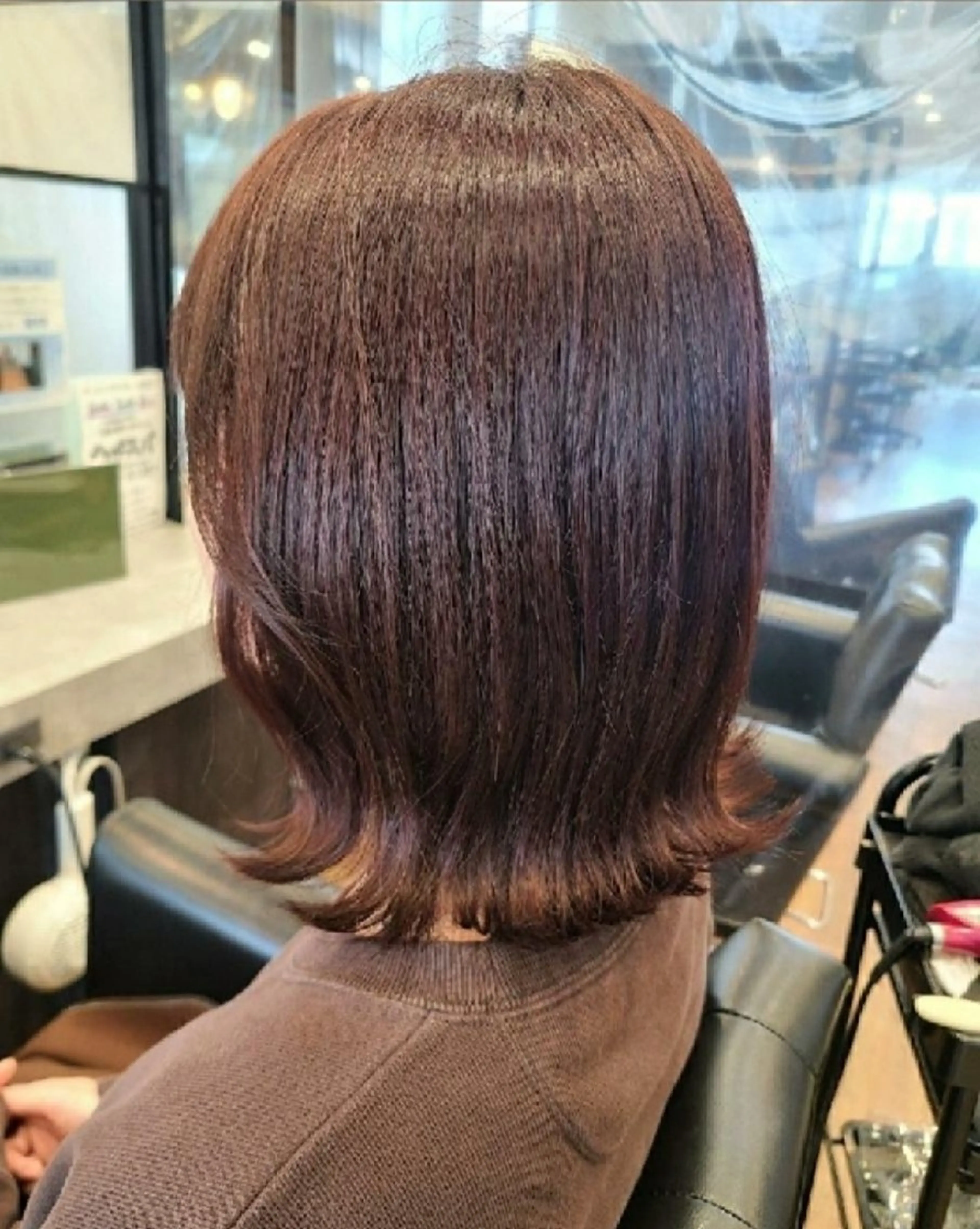 ミディアム カラー カット ヘアカラー トリートメント 関口 友菜のヘアスタイル