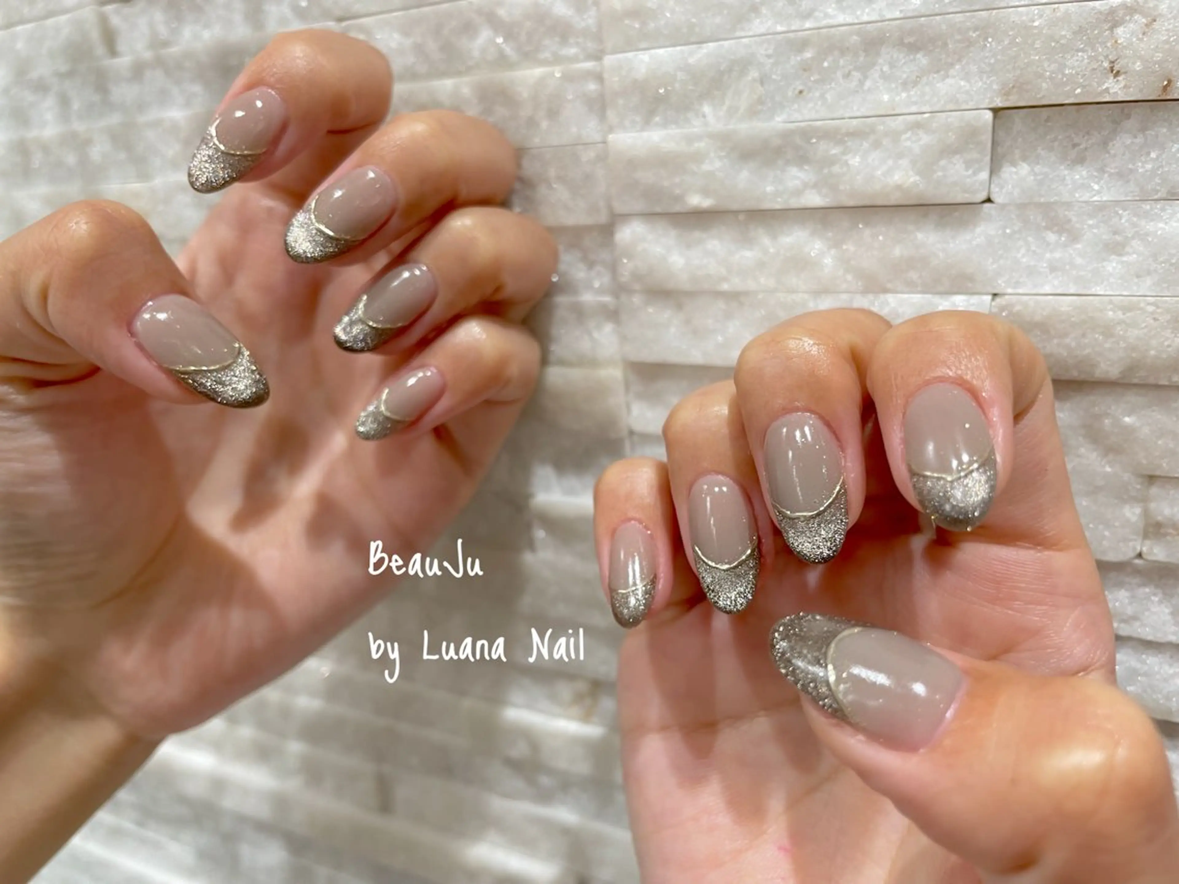 ネイル マグネットネイル ミラーネイル ハンドネイル BeauJu by Luana Nailのネイルデザイン