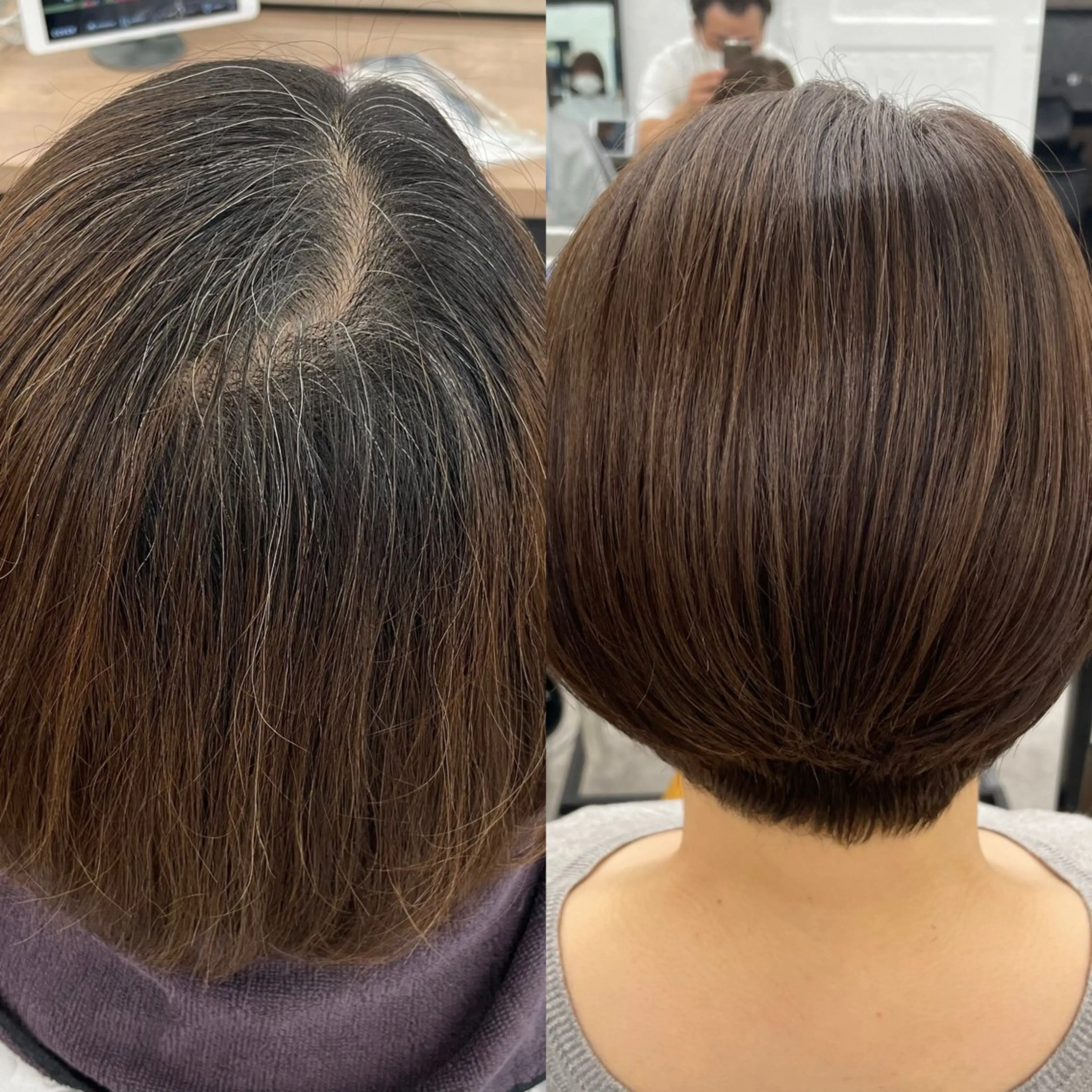 ショート カラー 透明感カラー カット ヘアカラー セイタ 4.50代大歓迎のヘアスタイル