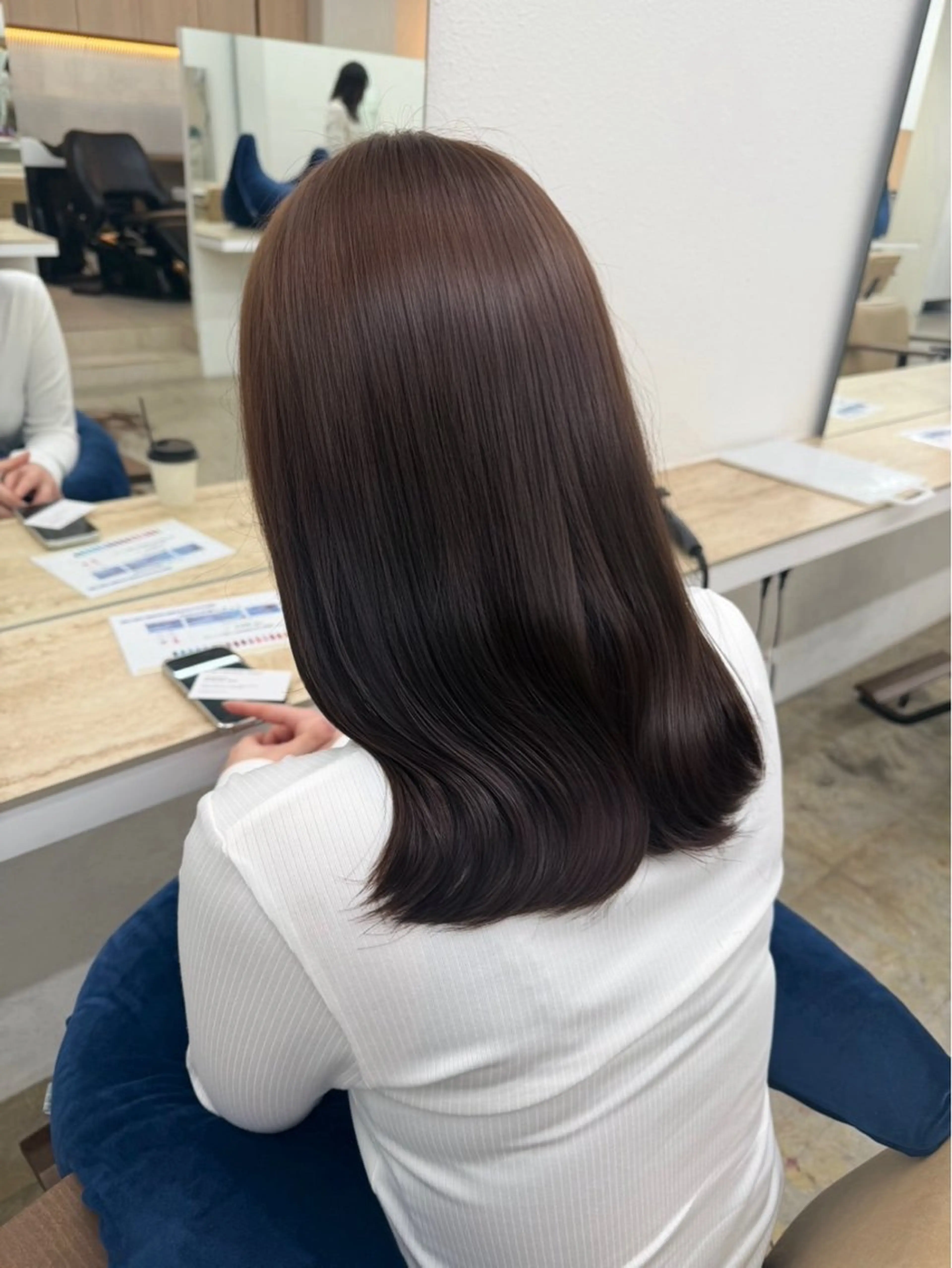 セミロング カラー カラーモデル/透明感 カラー/coco🎀のヘアスタイル