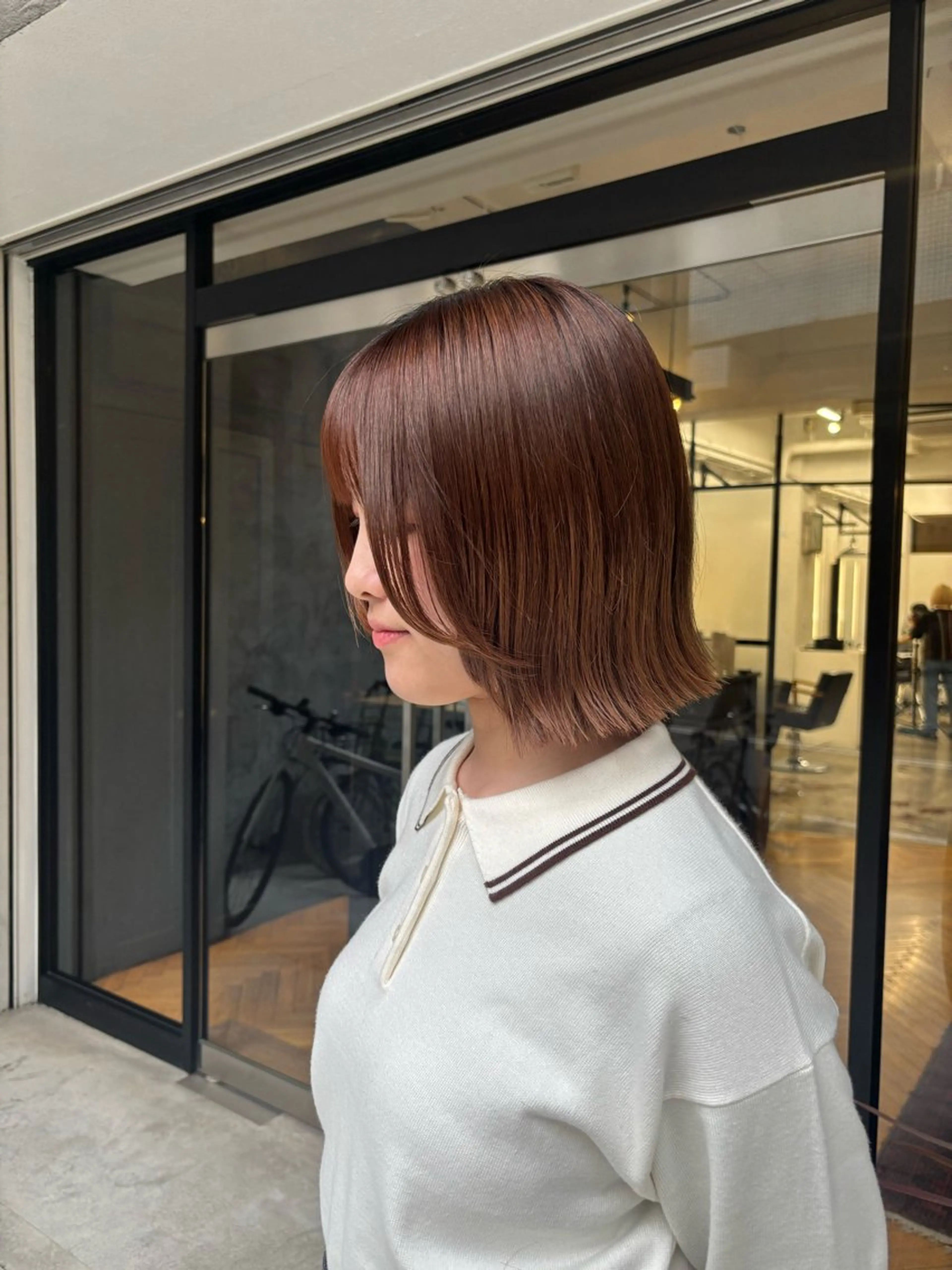 ショート ボブ サイドバング ノグチ アユのヘアスタイル